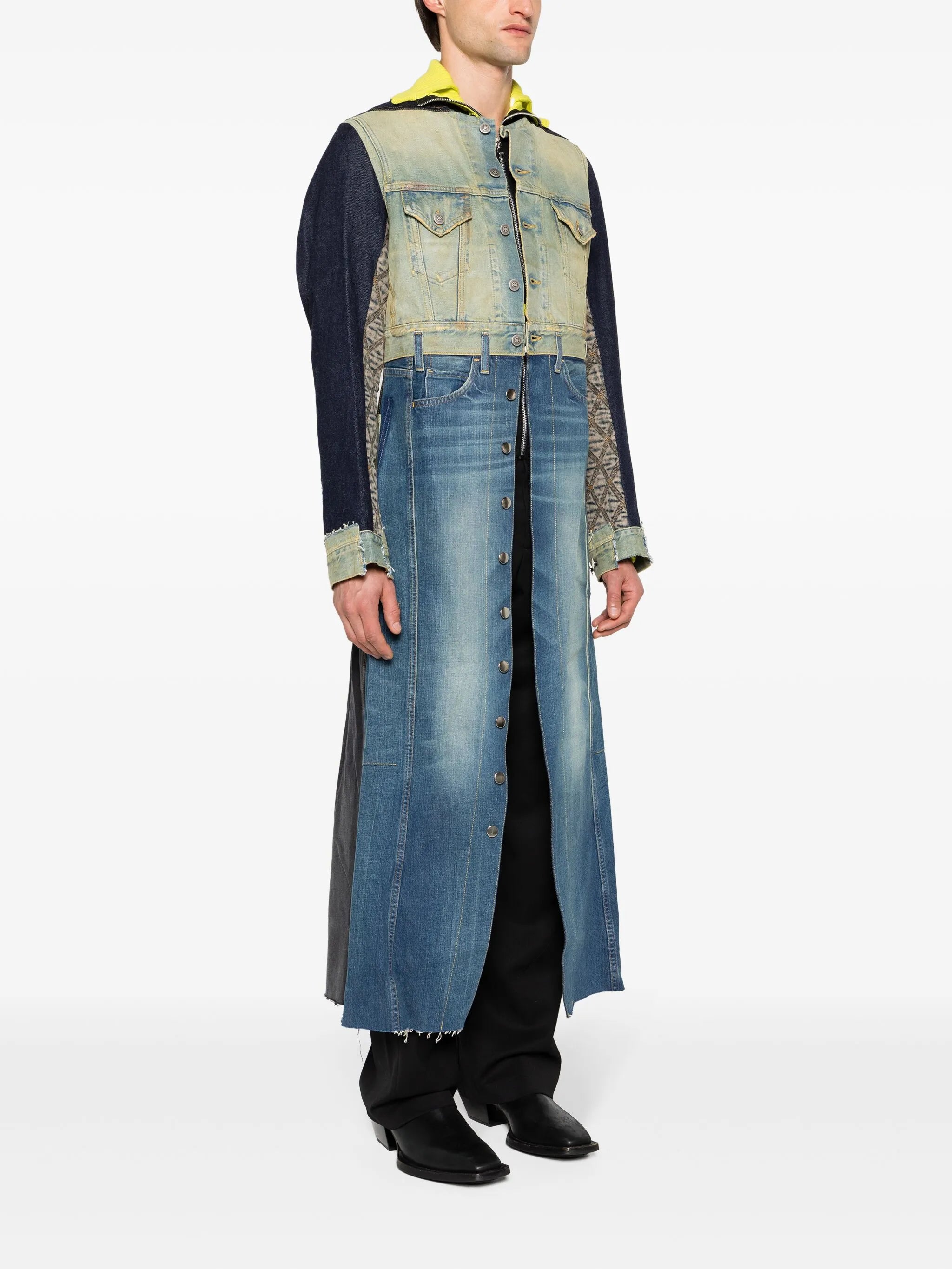 Justa panelled denim coat