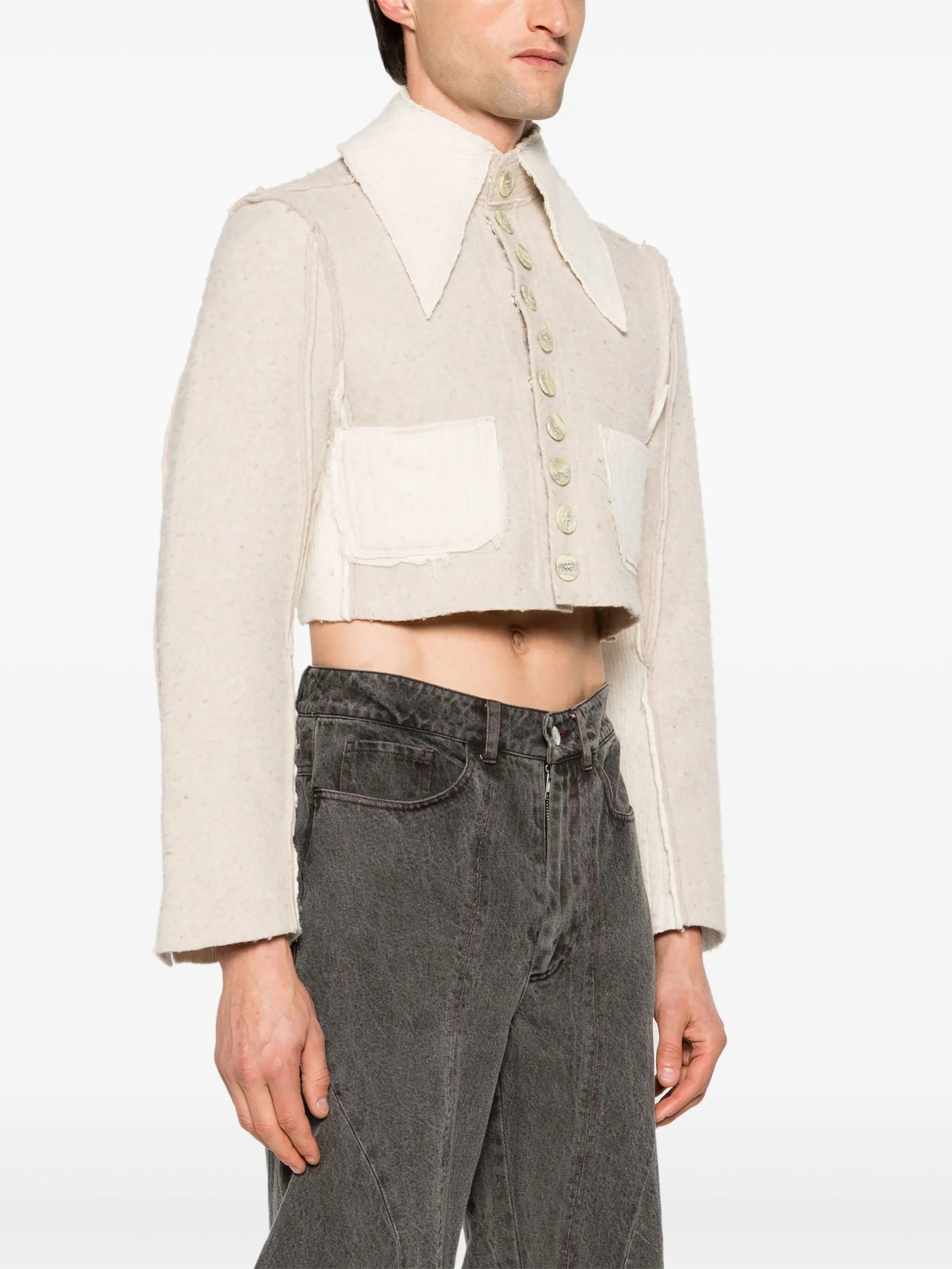 Scarlet merino cropped jacket
