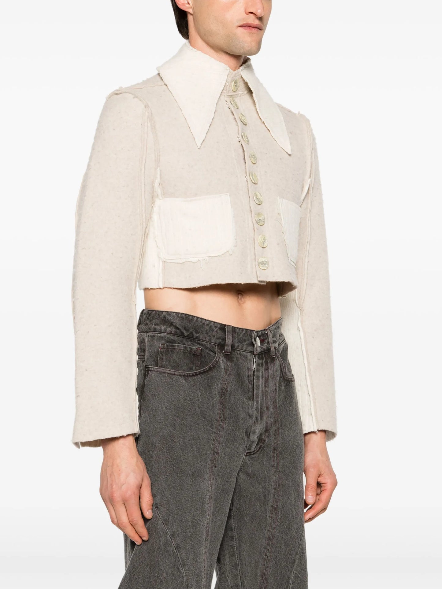 Scarlet merino cropped jacket