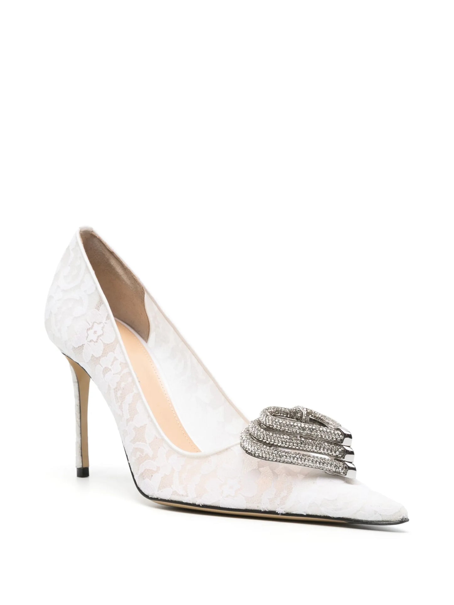 Triplle Heart lace pumps
