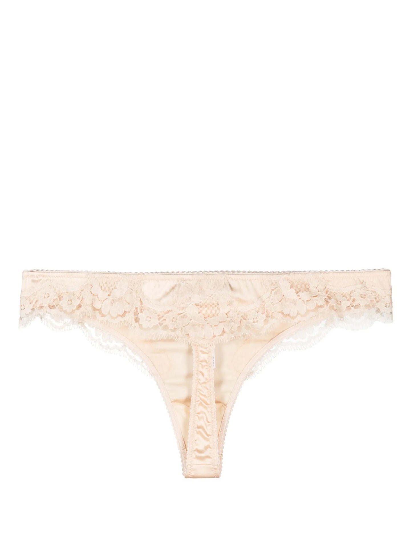 lace-trim satin thong
