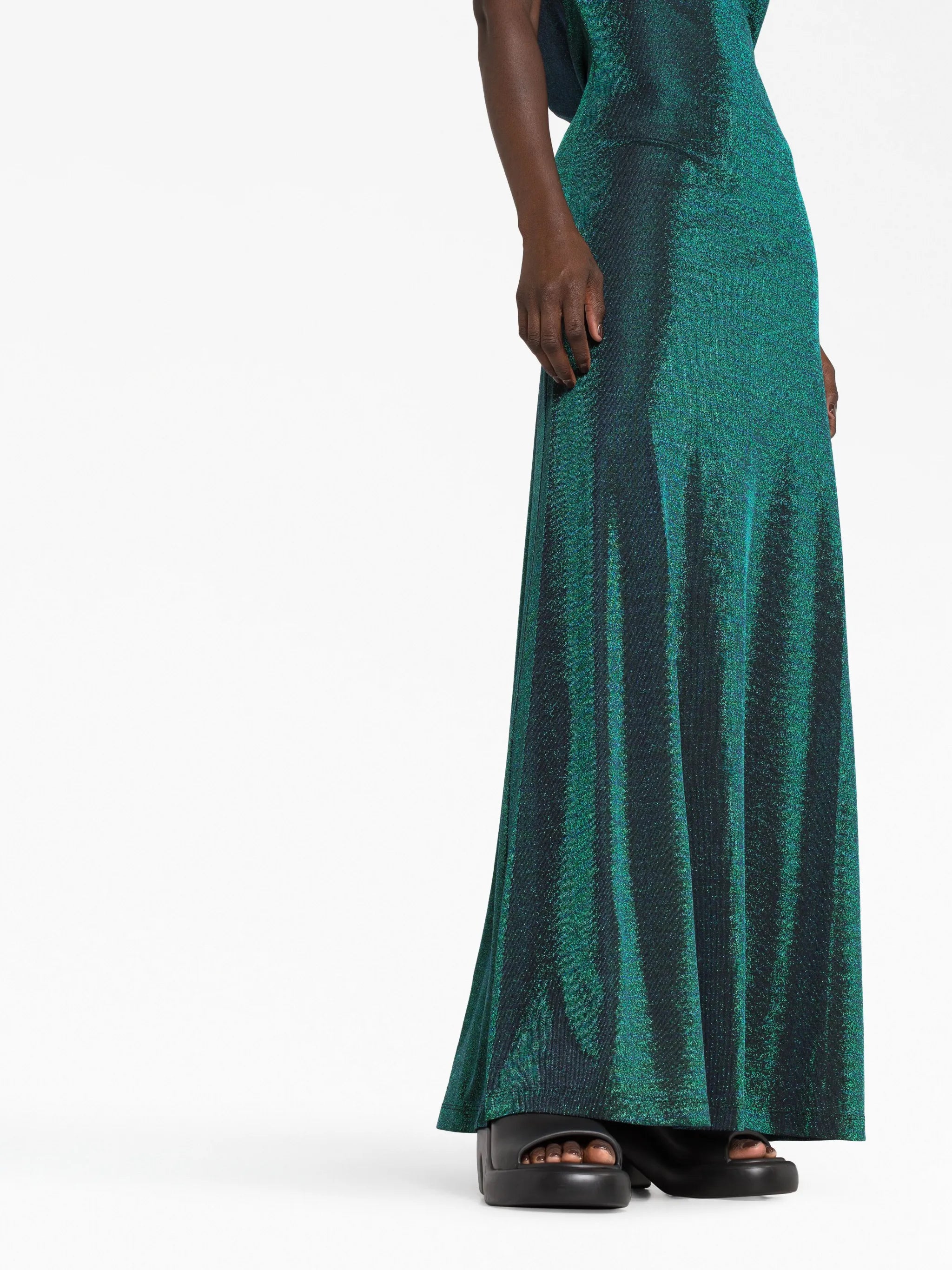 lurex-detail maxi dress