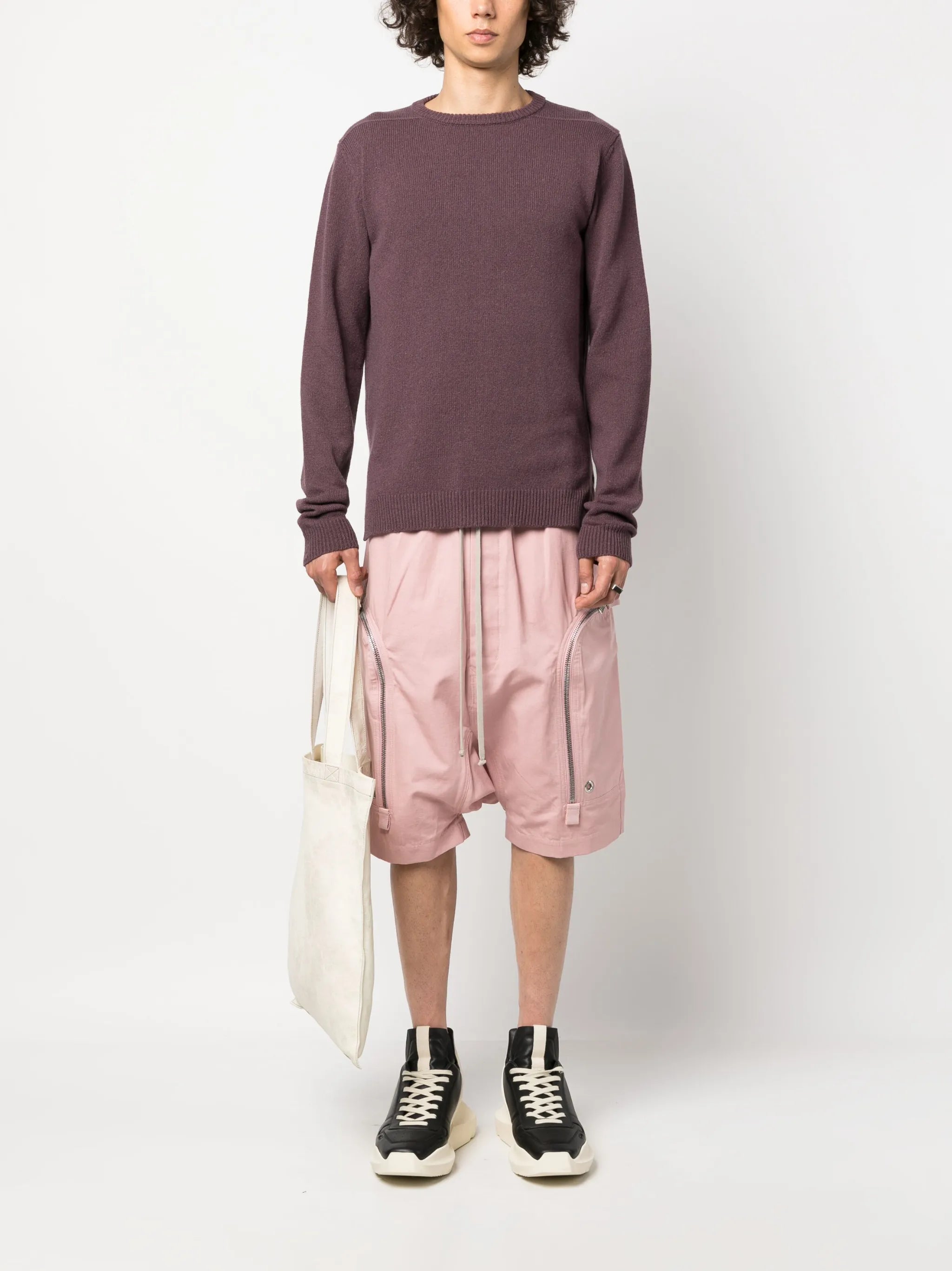 Biker cashmere-blend jumper