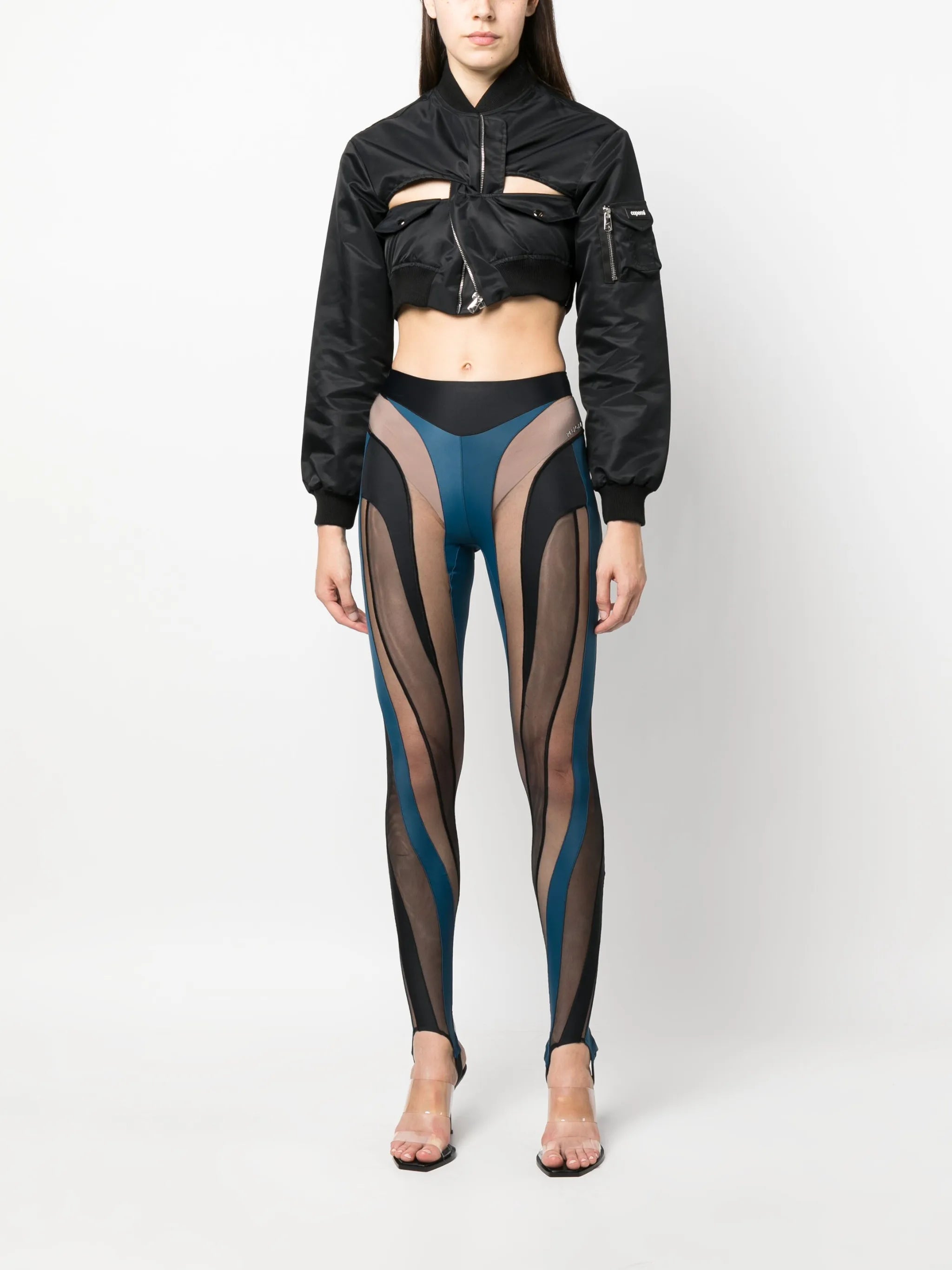 Spiral panelled leggings