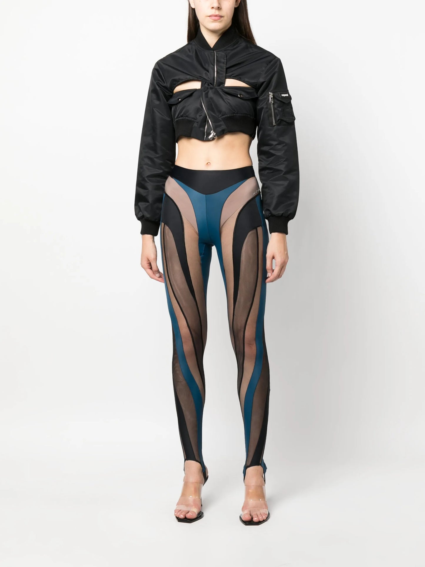 Spiral panelled leggings