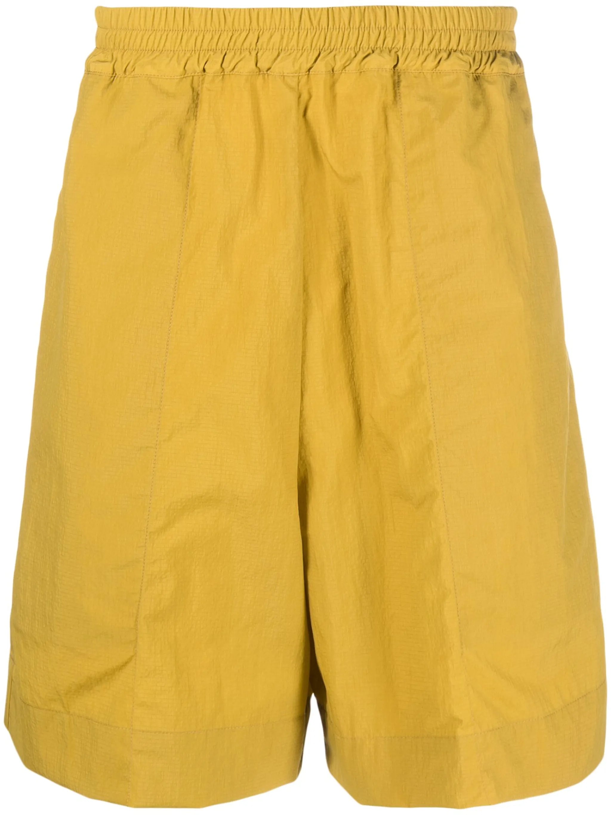 elasticated-waist track shorts