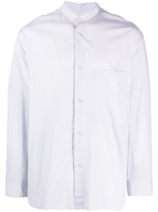 band-collar cotton shirt