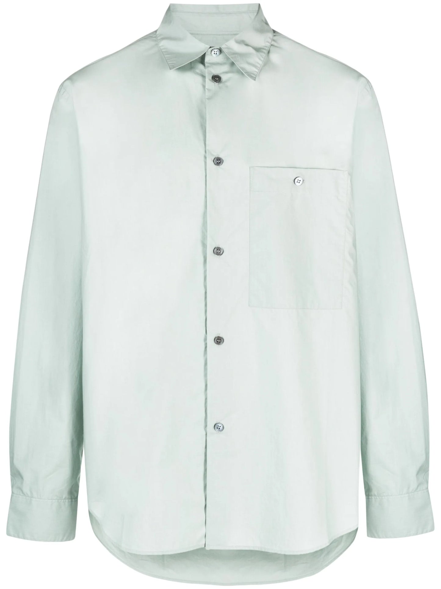 long-sleeve buttoned cotton shirt