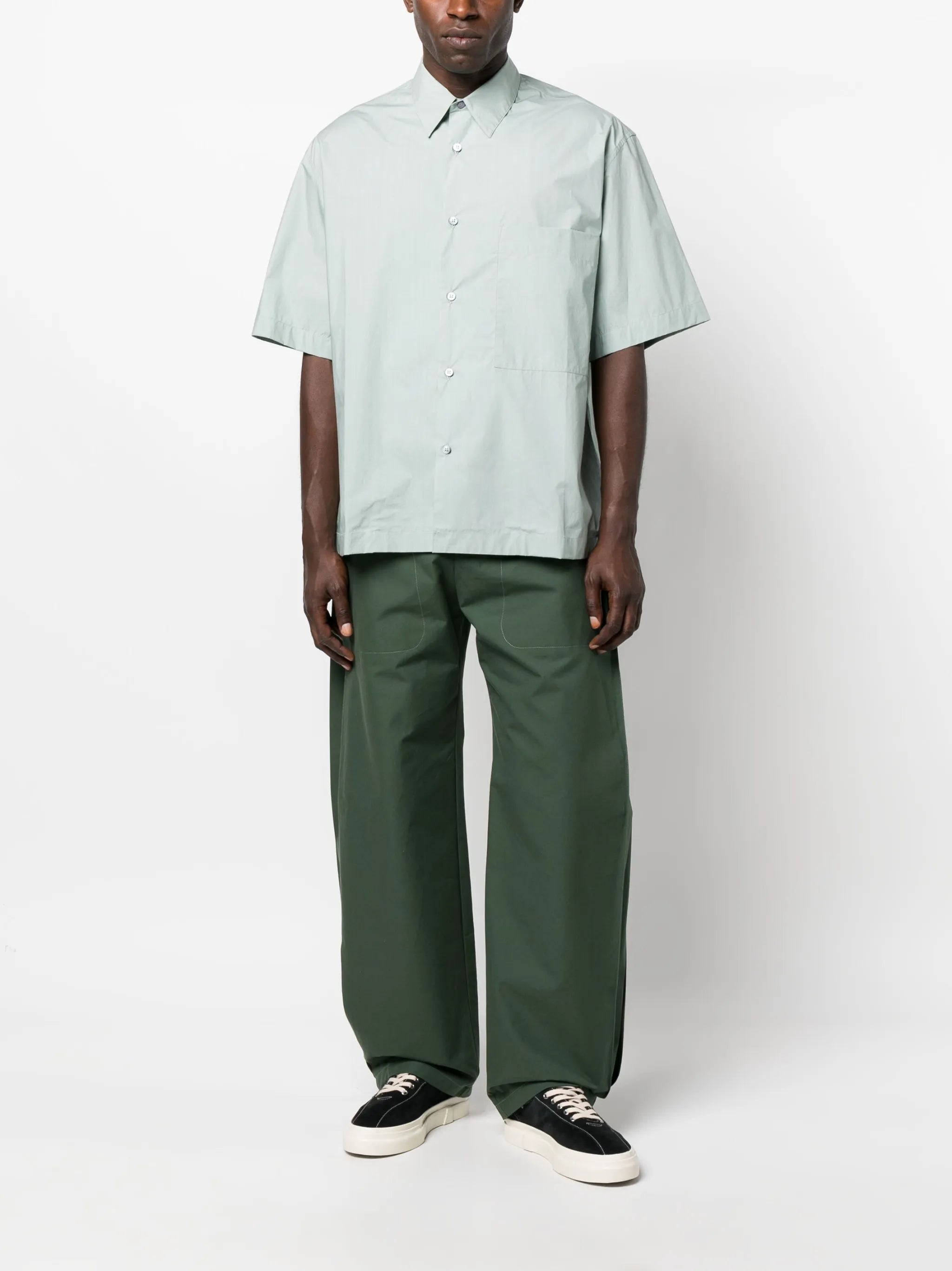 short-sleeve cotton shirt