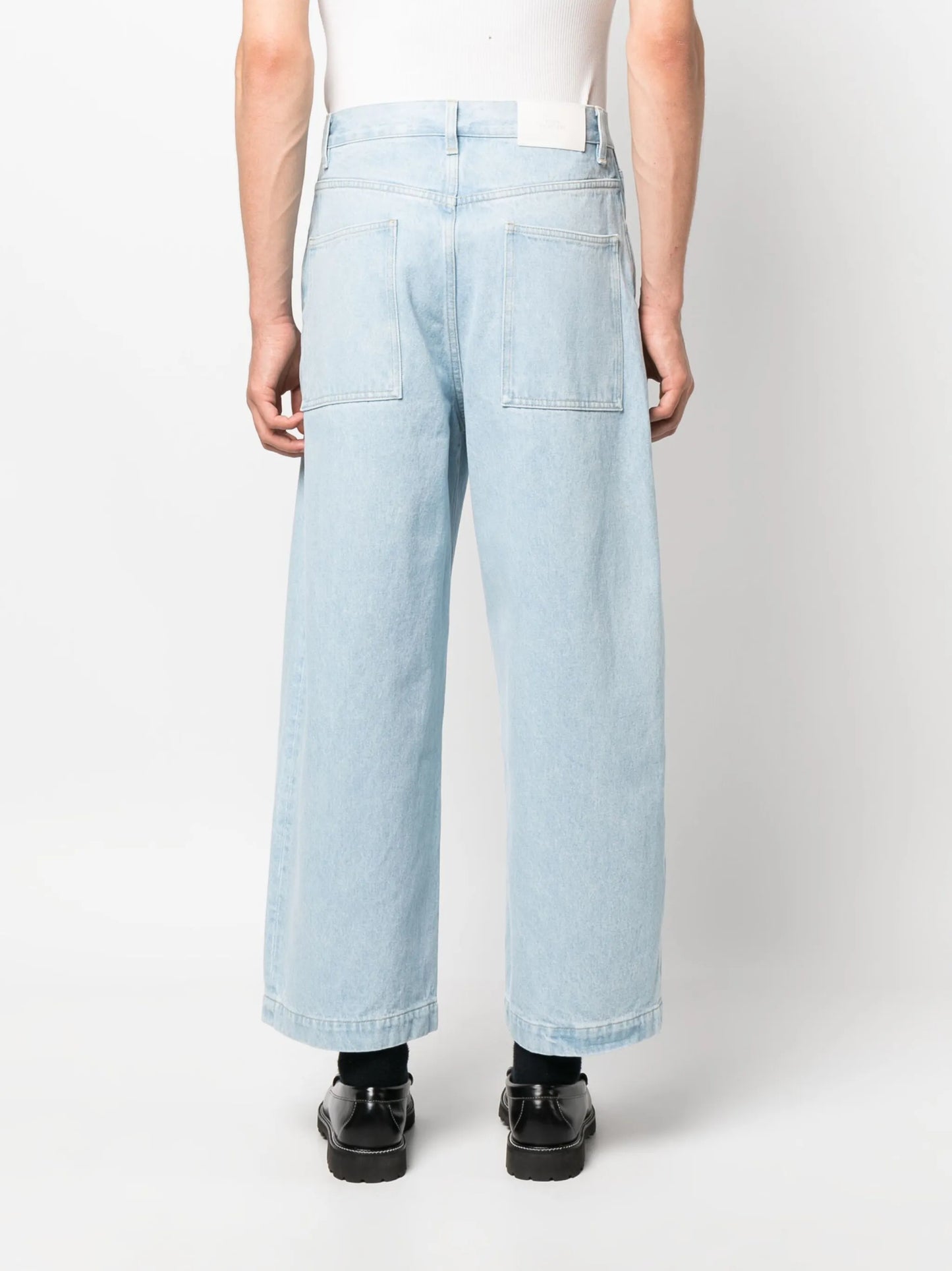 cropped wide-leg jeans