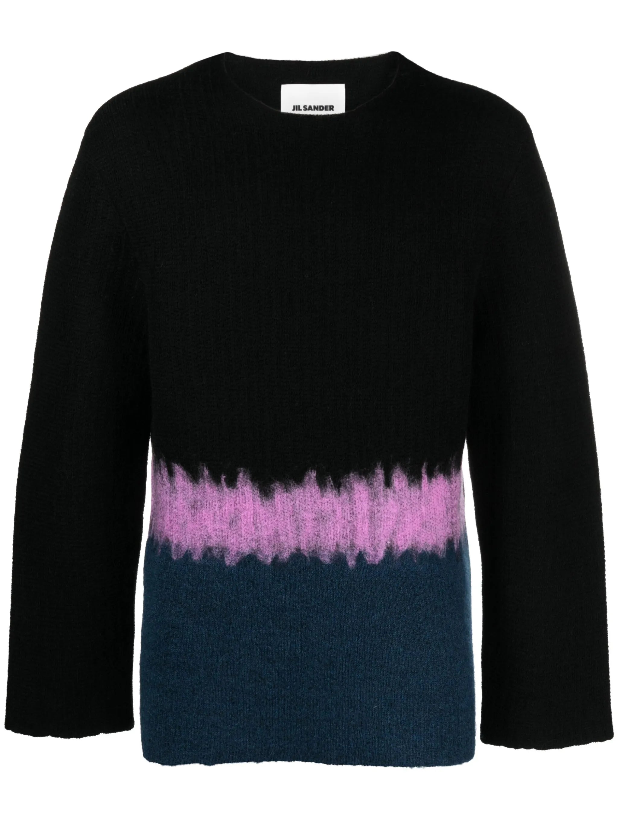 colour-block wool-blend jumper