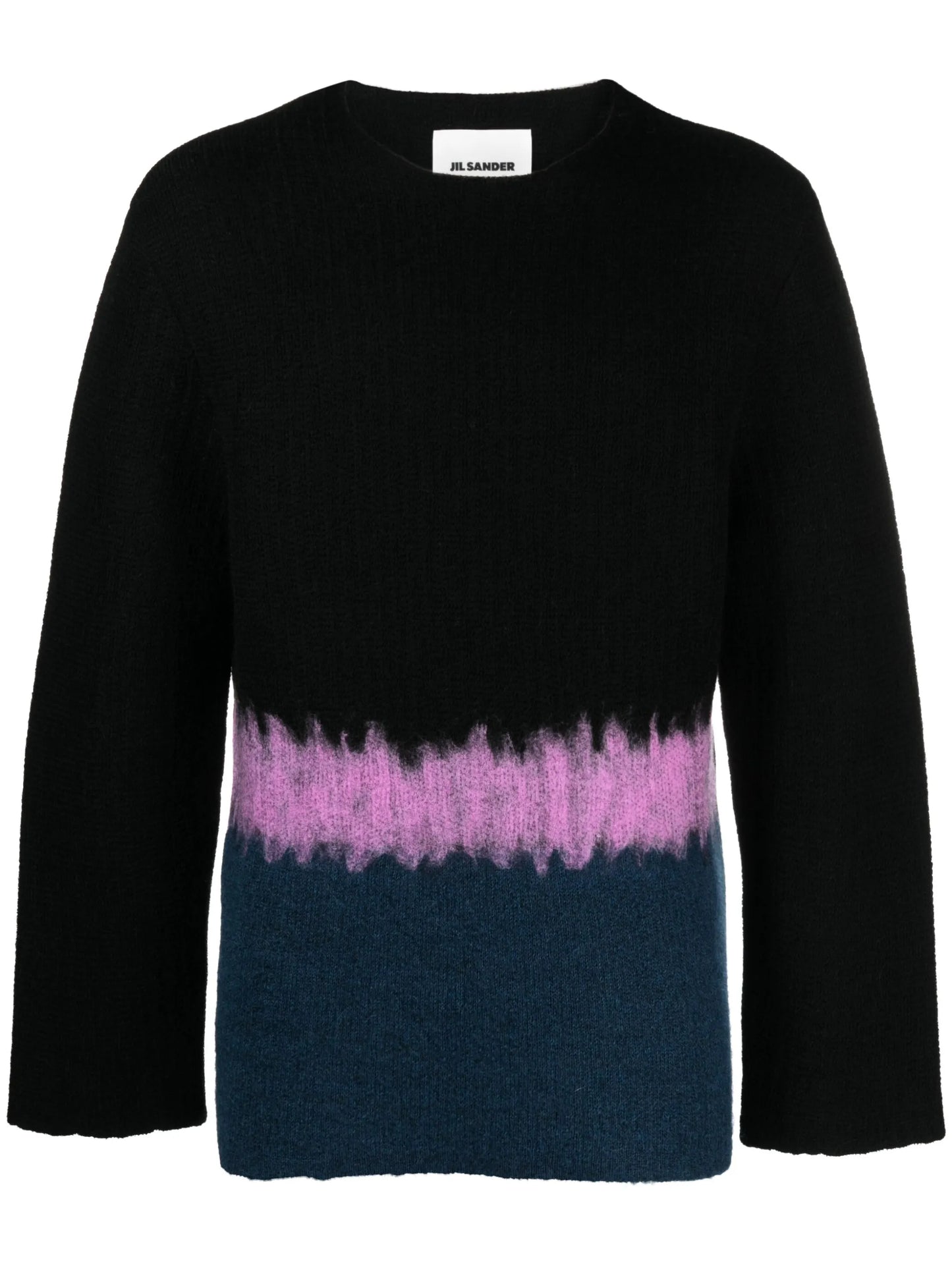 colour-block wool-blend jumper