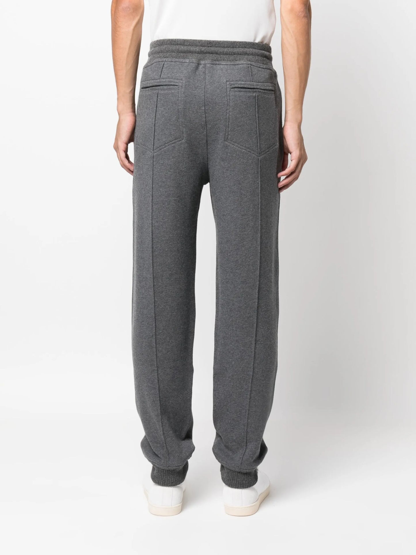drawstring-fastening cotton track pants