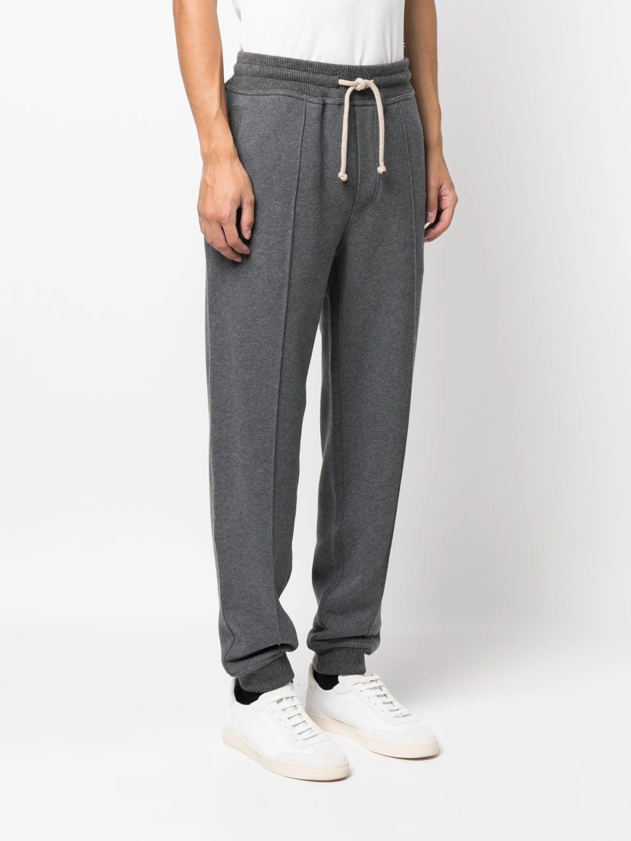 drawstring-fastening cotton track pants