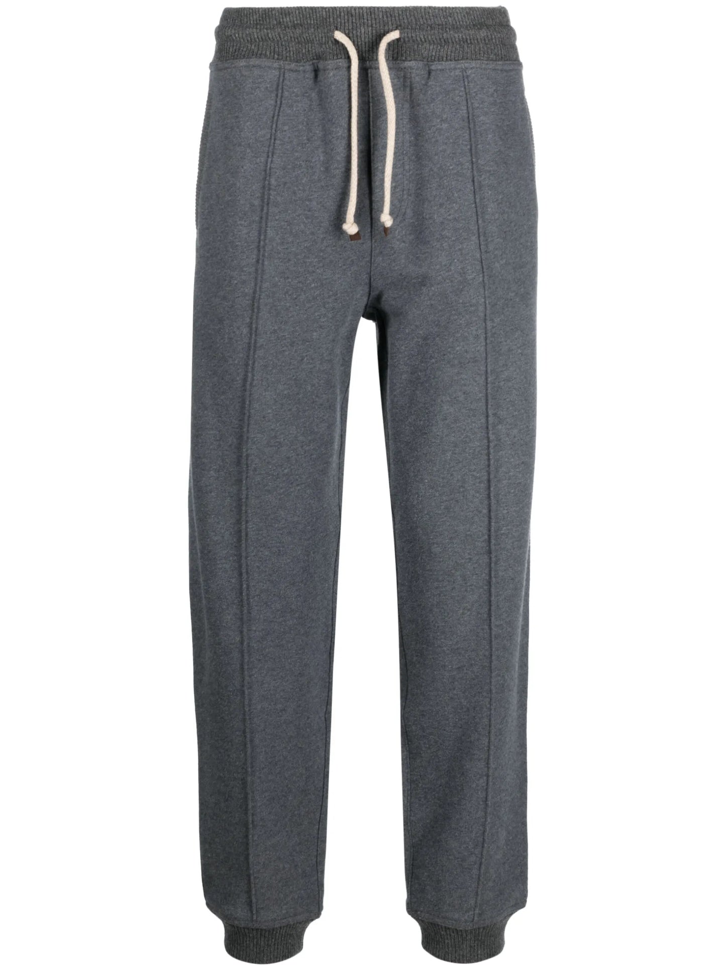 drawstring-fastening cotton track pants