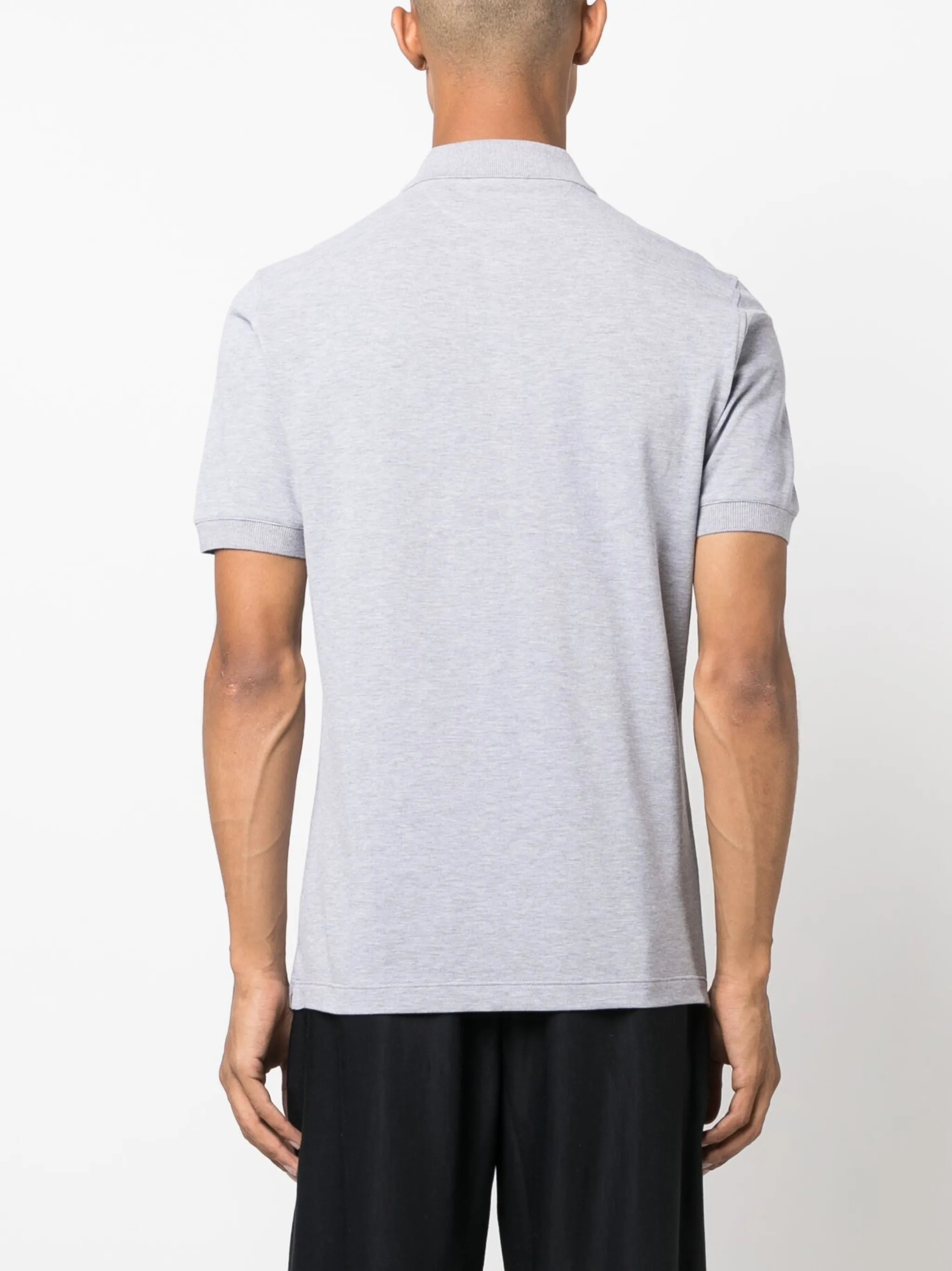 logo-print cotton polo shirt