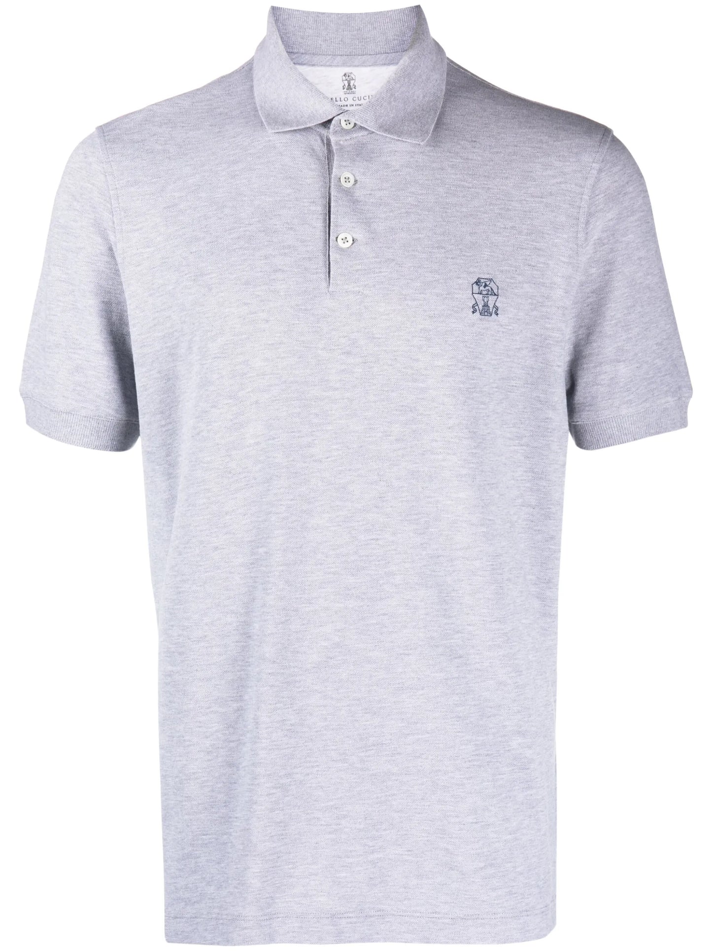 logo-print cotton polo shirt