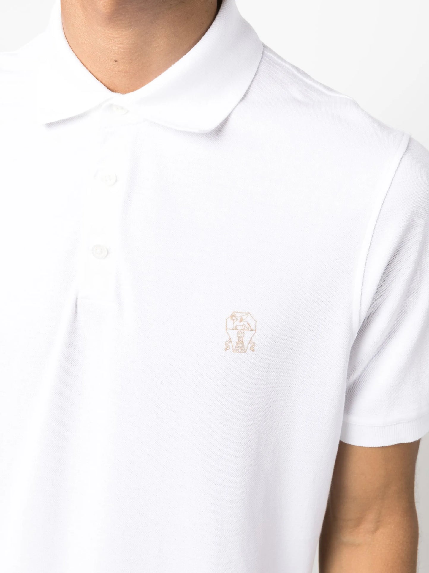 logo-print cotton polo shirt