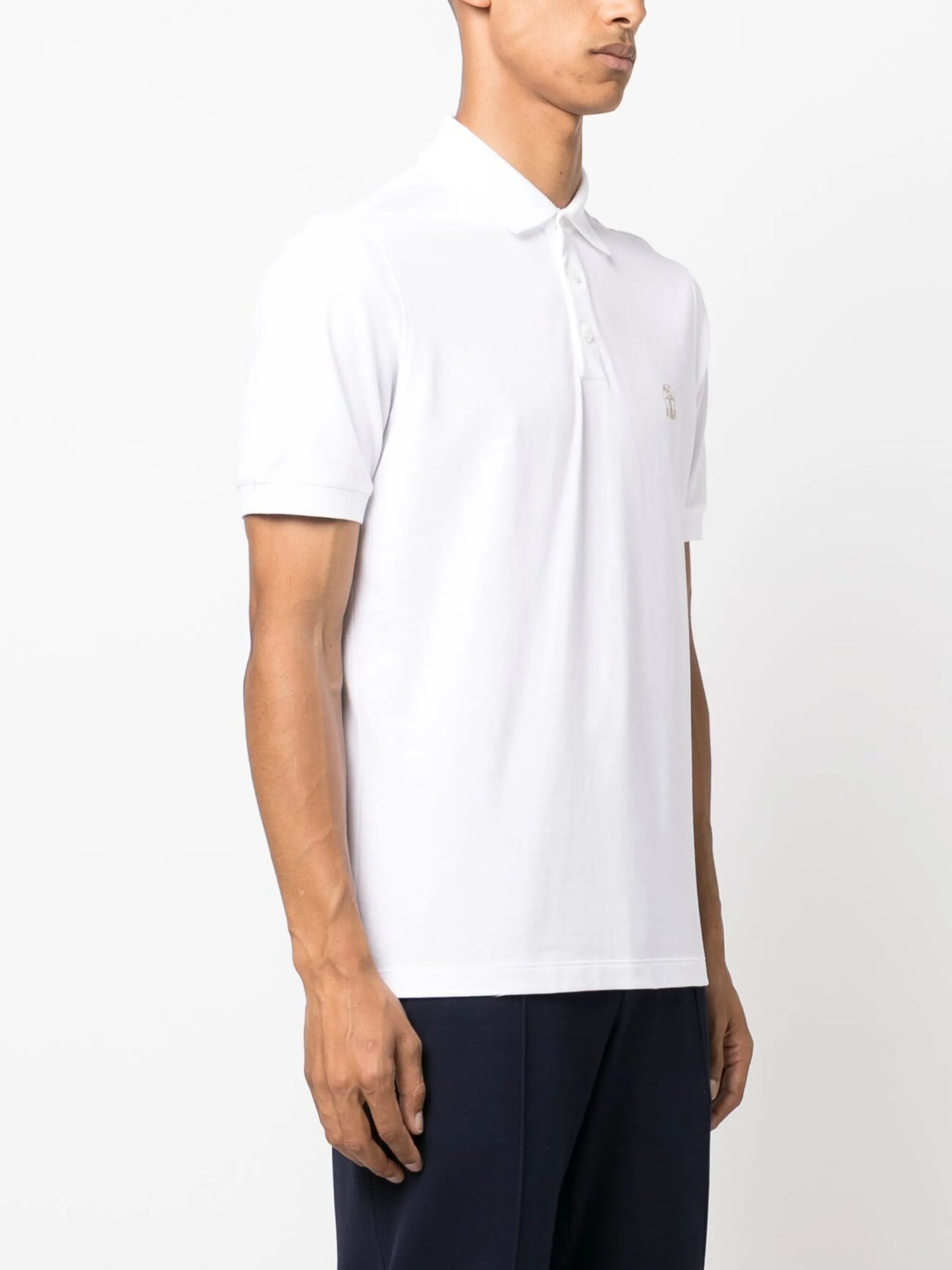 logo-print cotton polo shirt