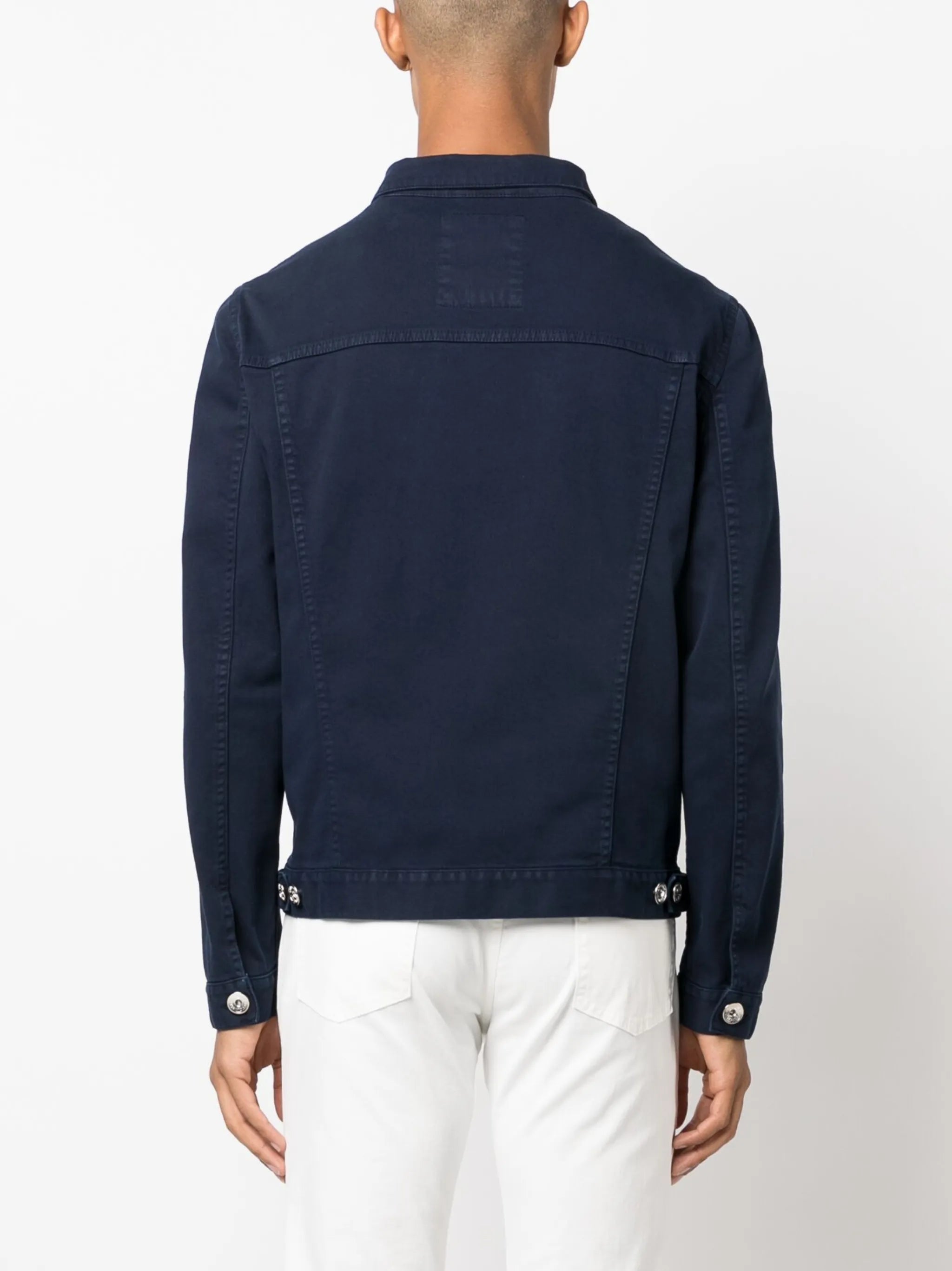 slim-cut cotton denim jacket