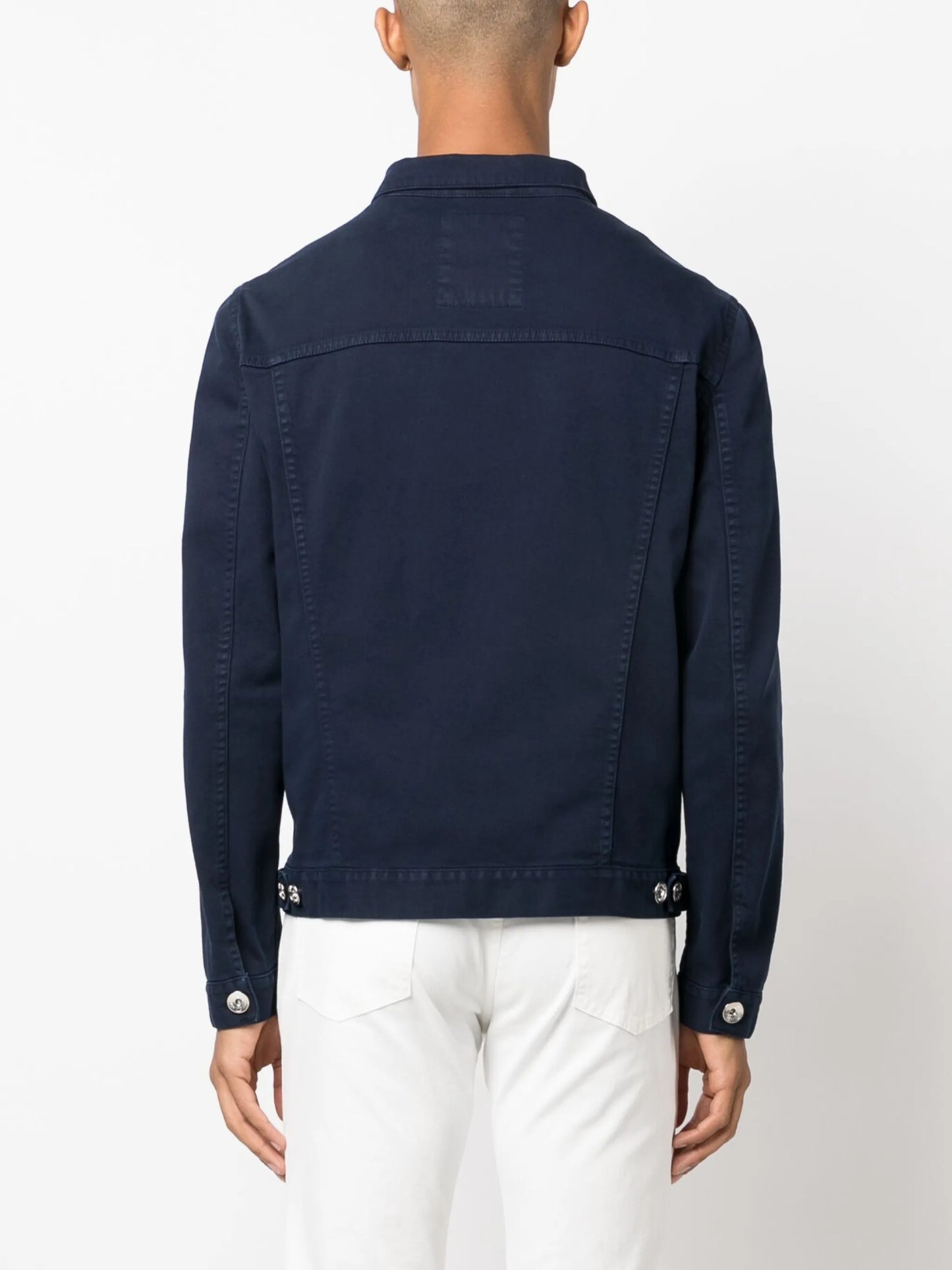 slim-cut cotton denim jacket