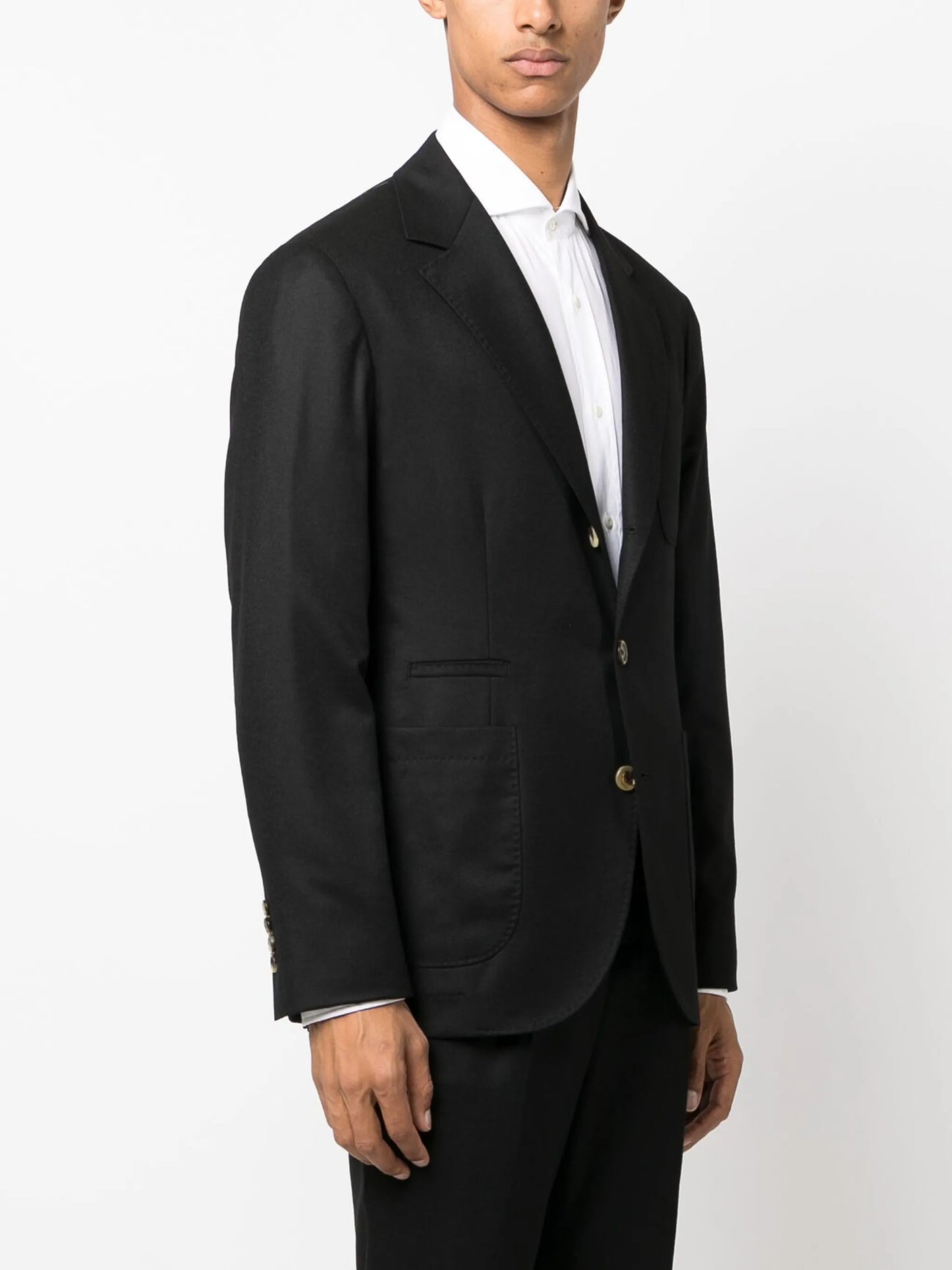 single-breasted wool blazer