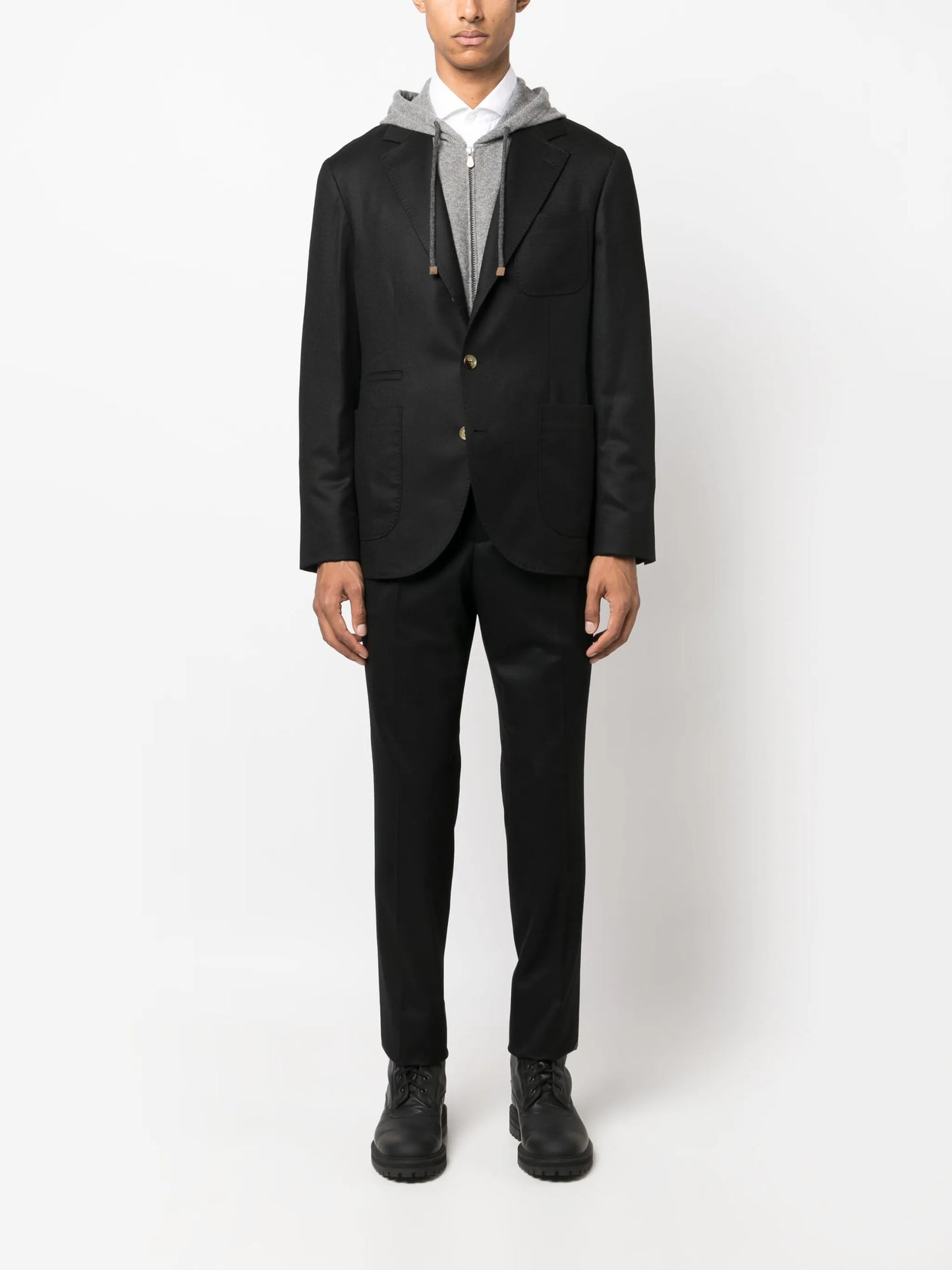 single-breasted wool blazer