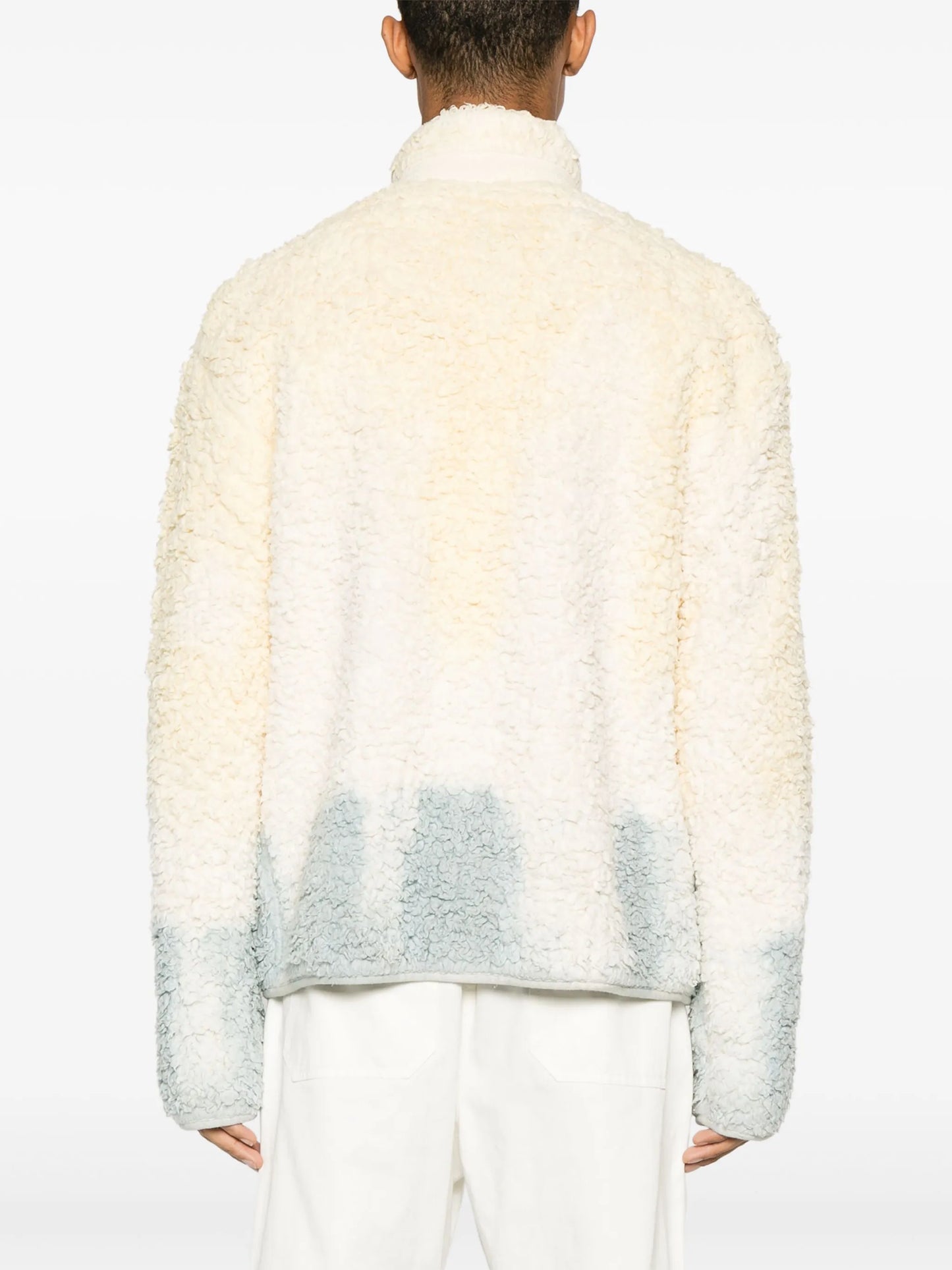 tie-dyed zip-front fleece jacket