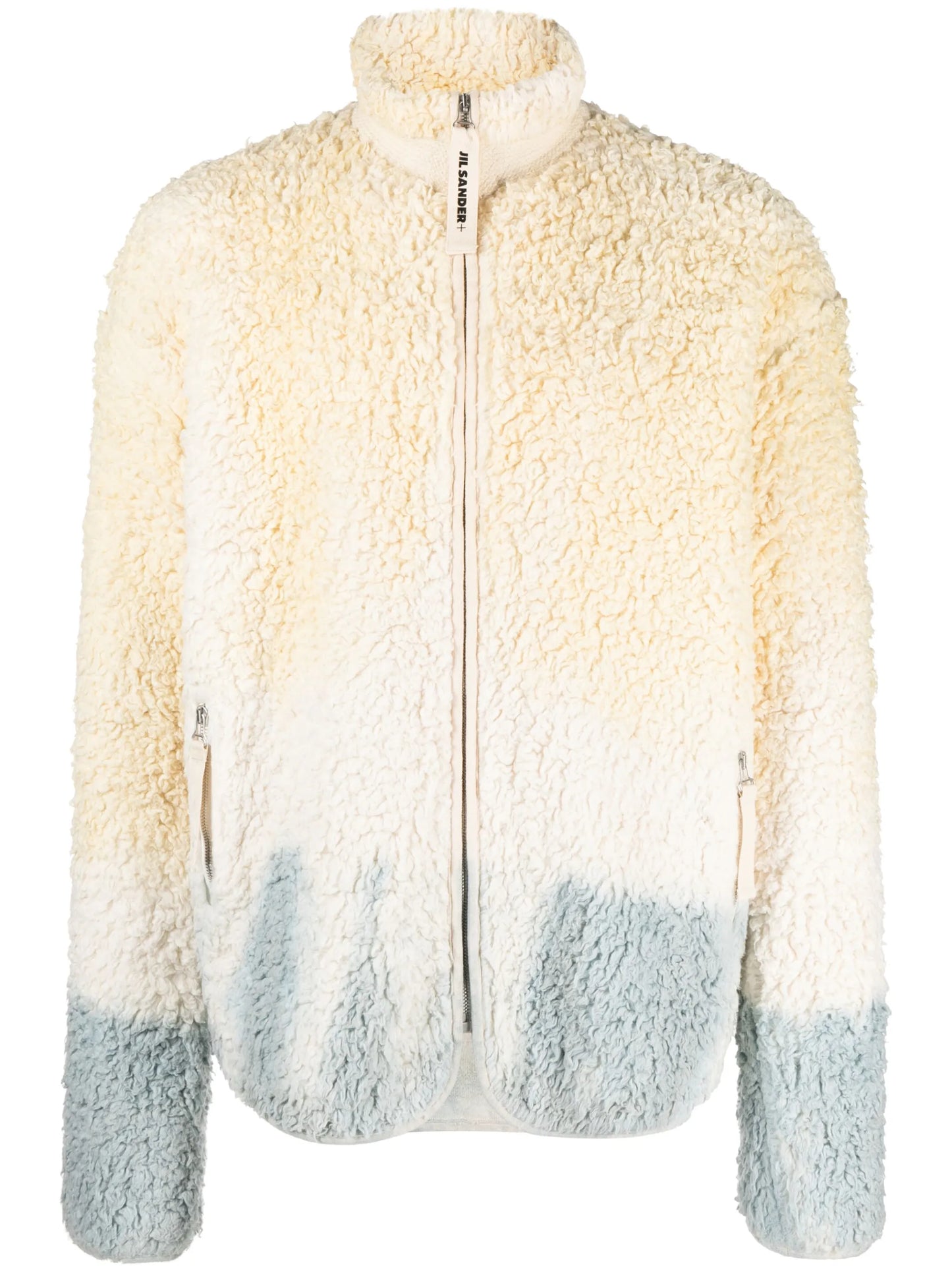 tie-dyed zip-front fleece jacket