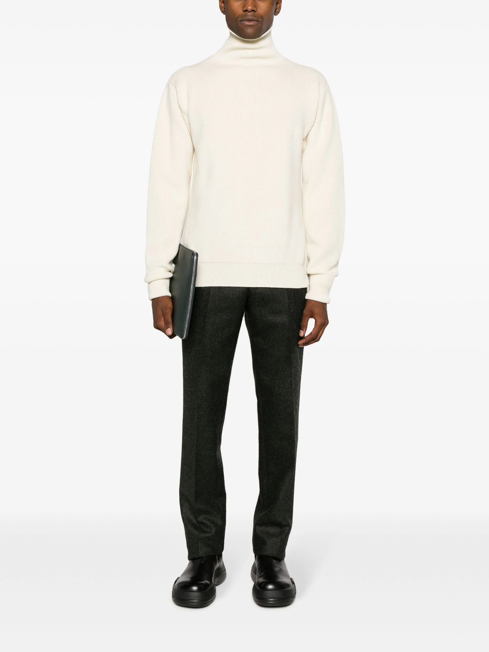 roll-neck wool jumper