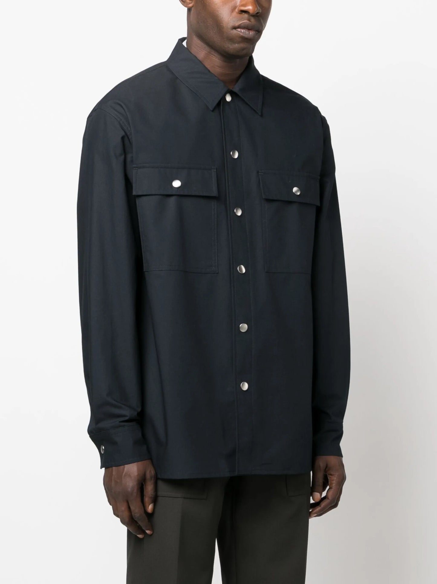 classic-collar cotton shirt