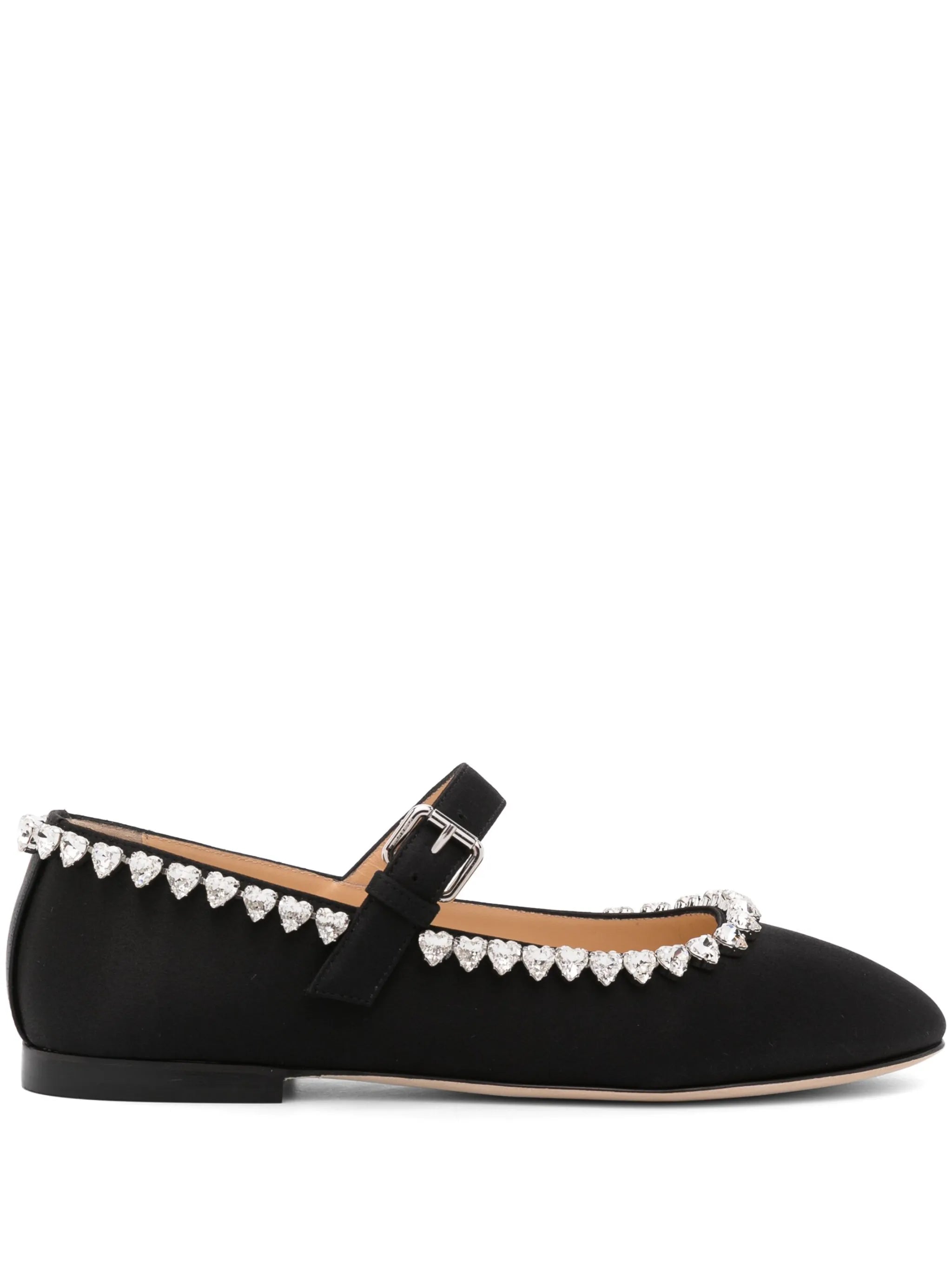 Audrey crystal-embellished ballerina shoes