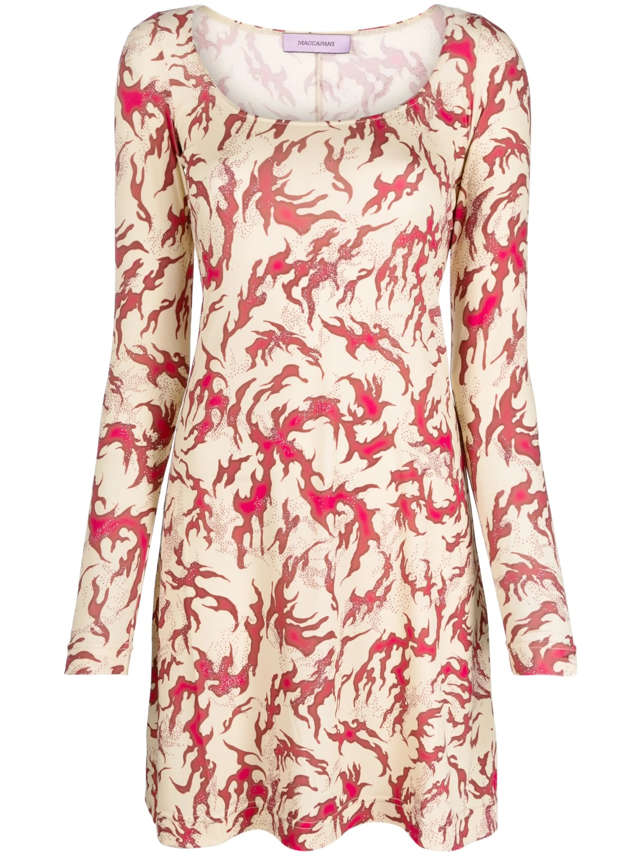 graphic-print jersey minidress