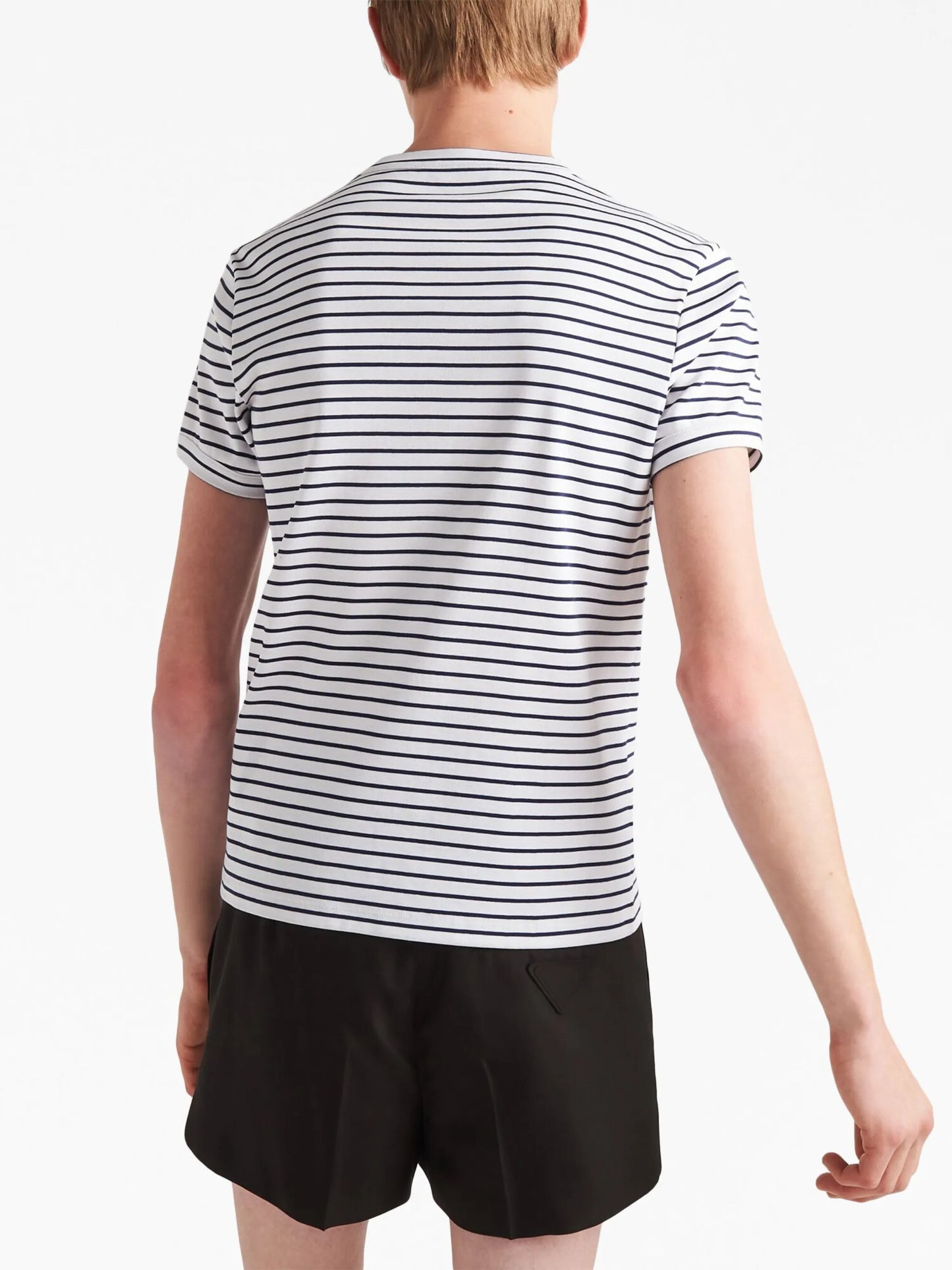 triangle-logo striped T-shirt