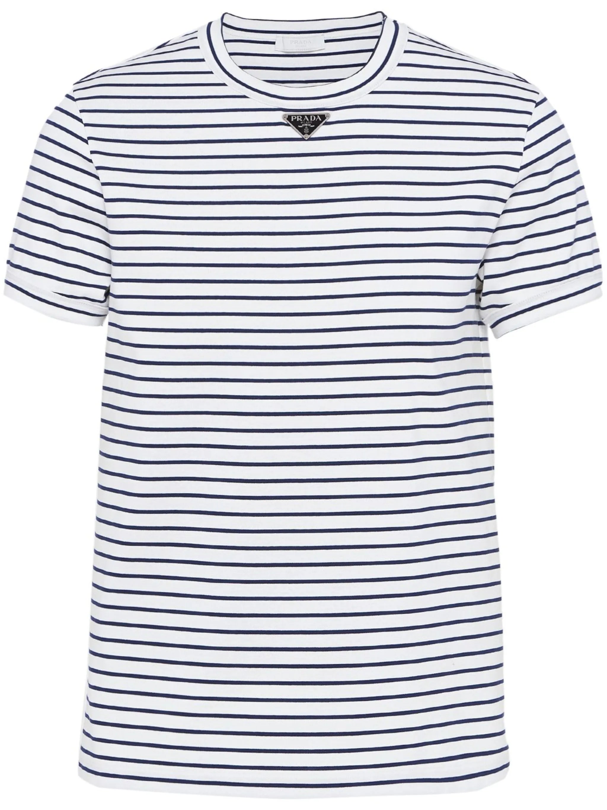 triangle-logo striped T-shirt