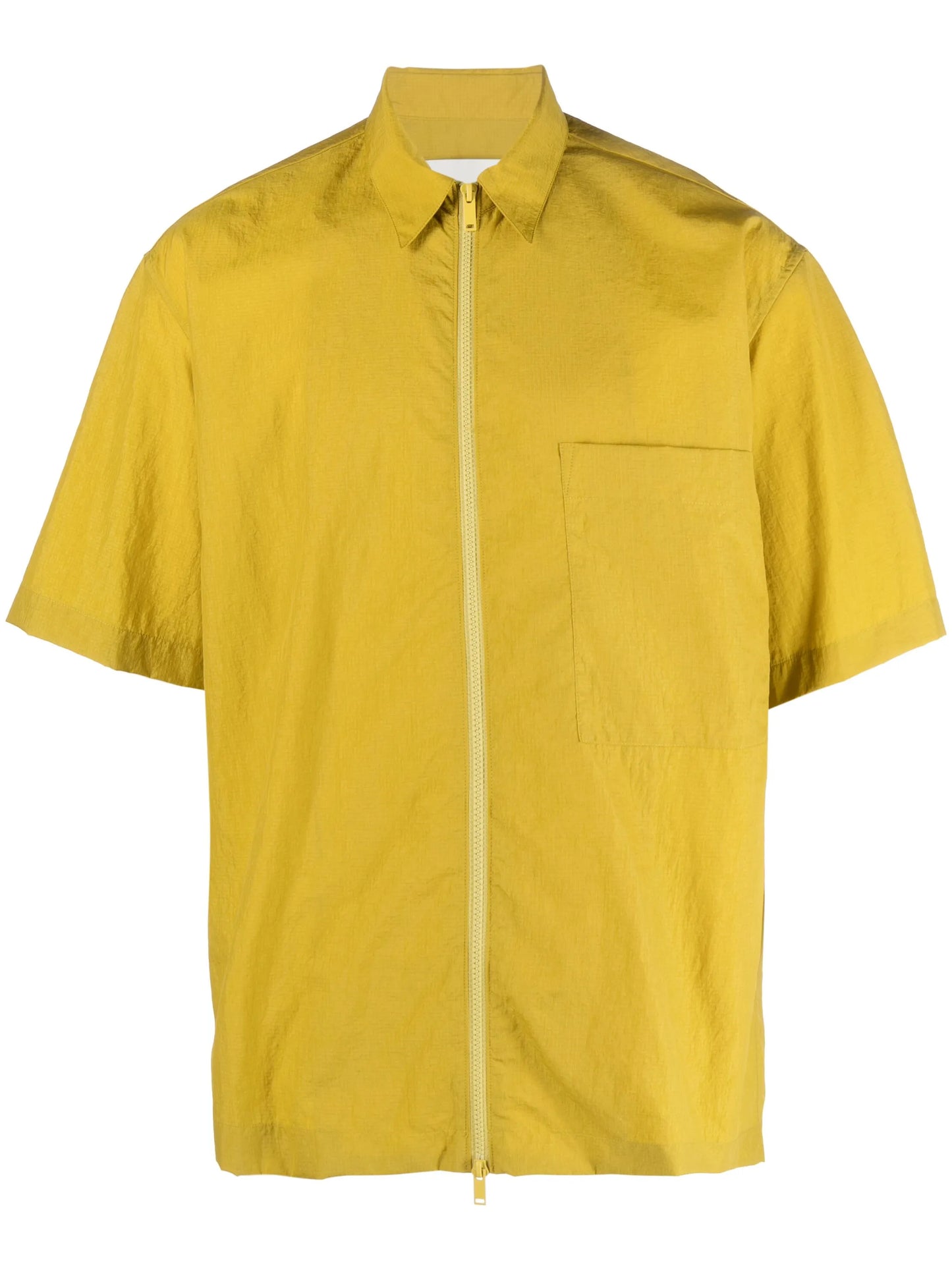 short-sleeve zipped shirt