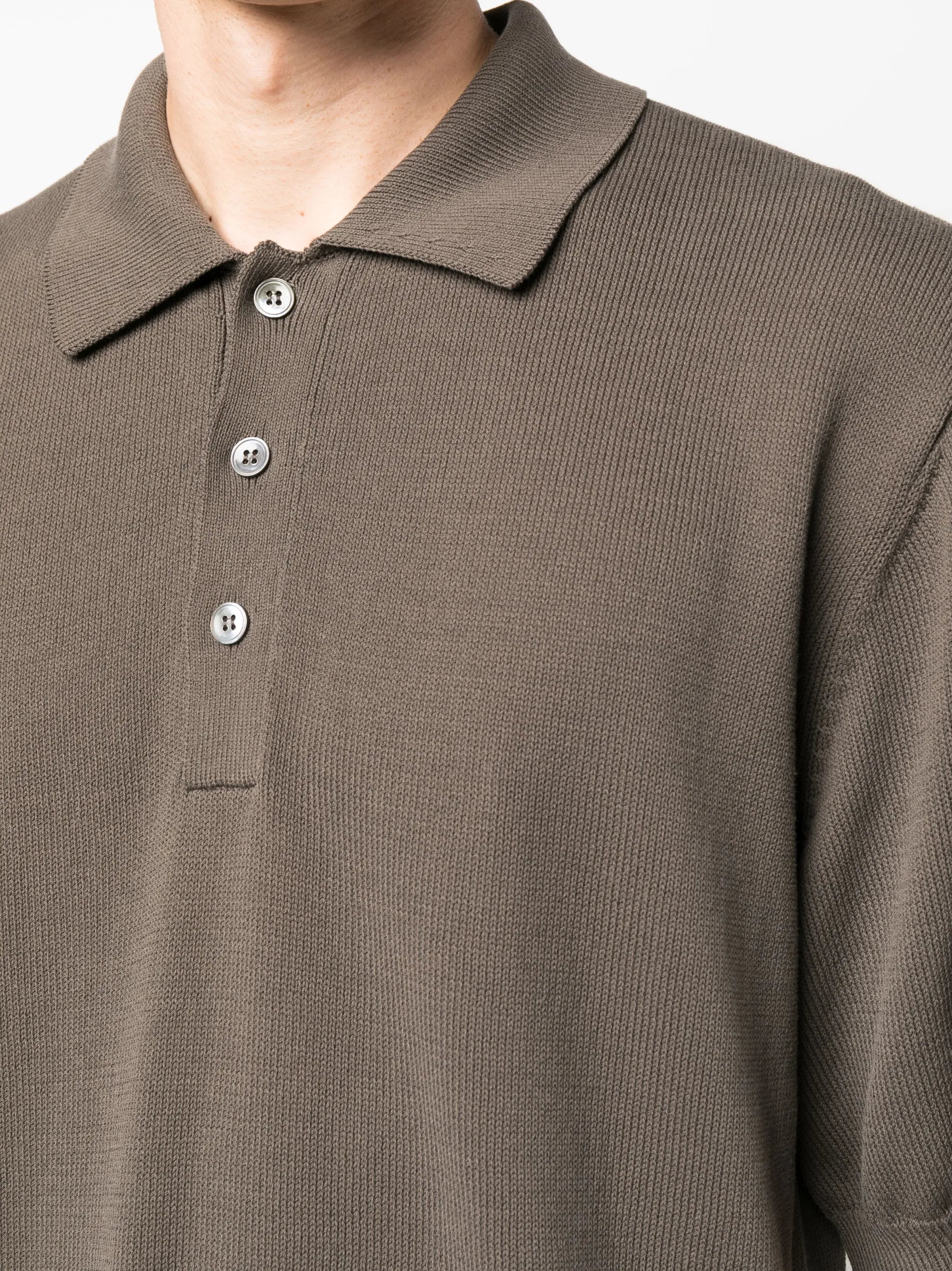 short-sleeve knitted polo shirt