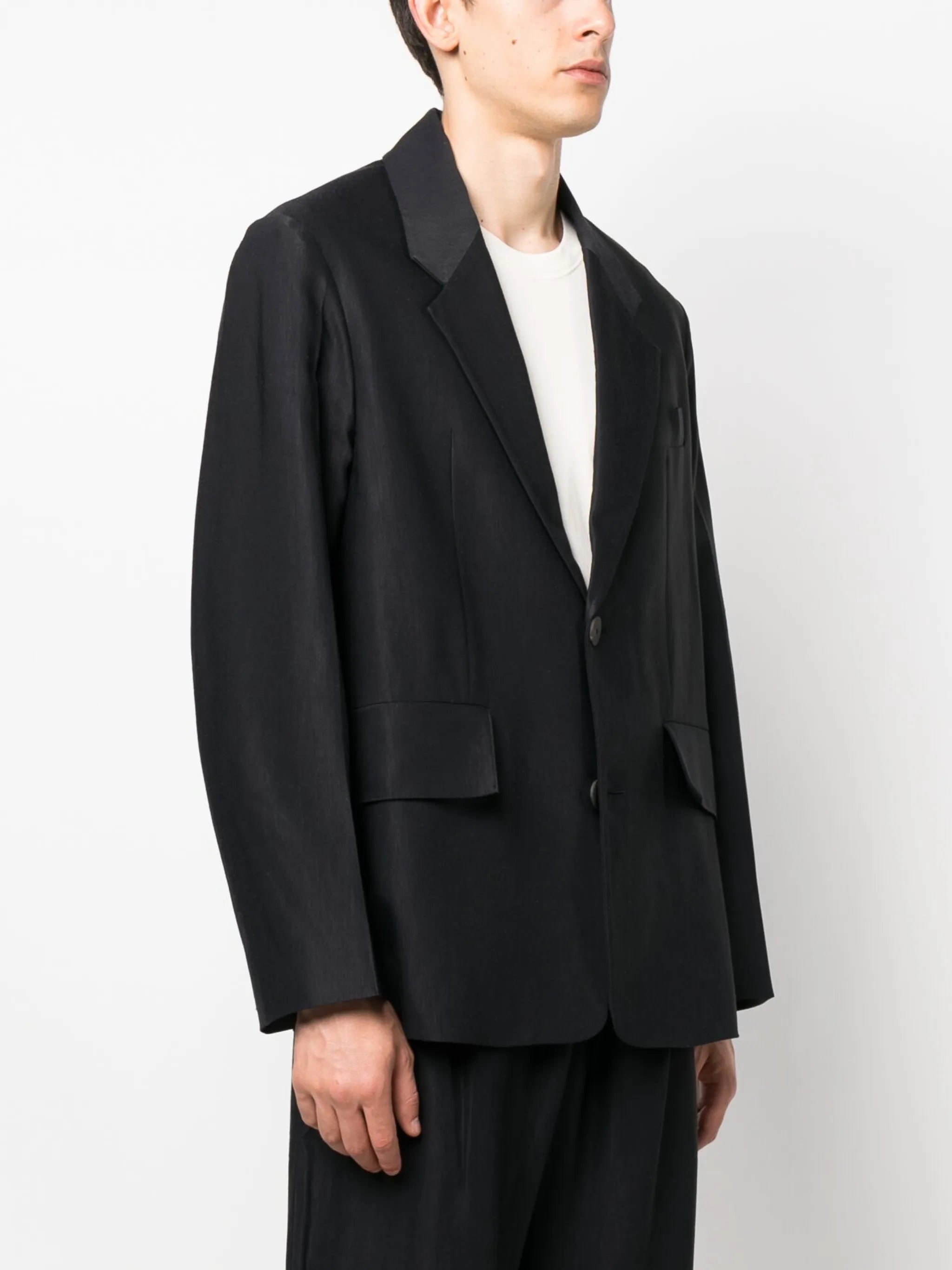 single-breasted notcheded-lapel blazer
