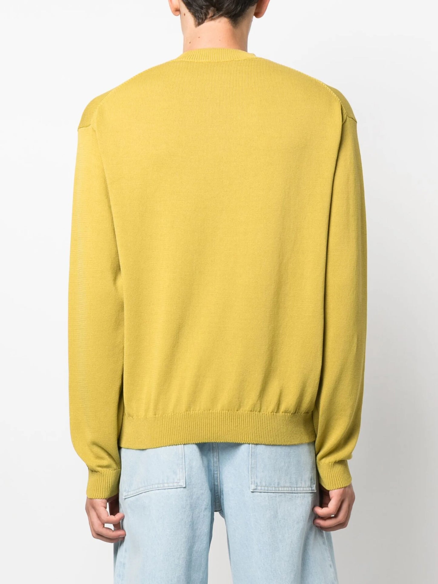 fine-knit buttoned cardigan