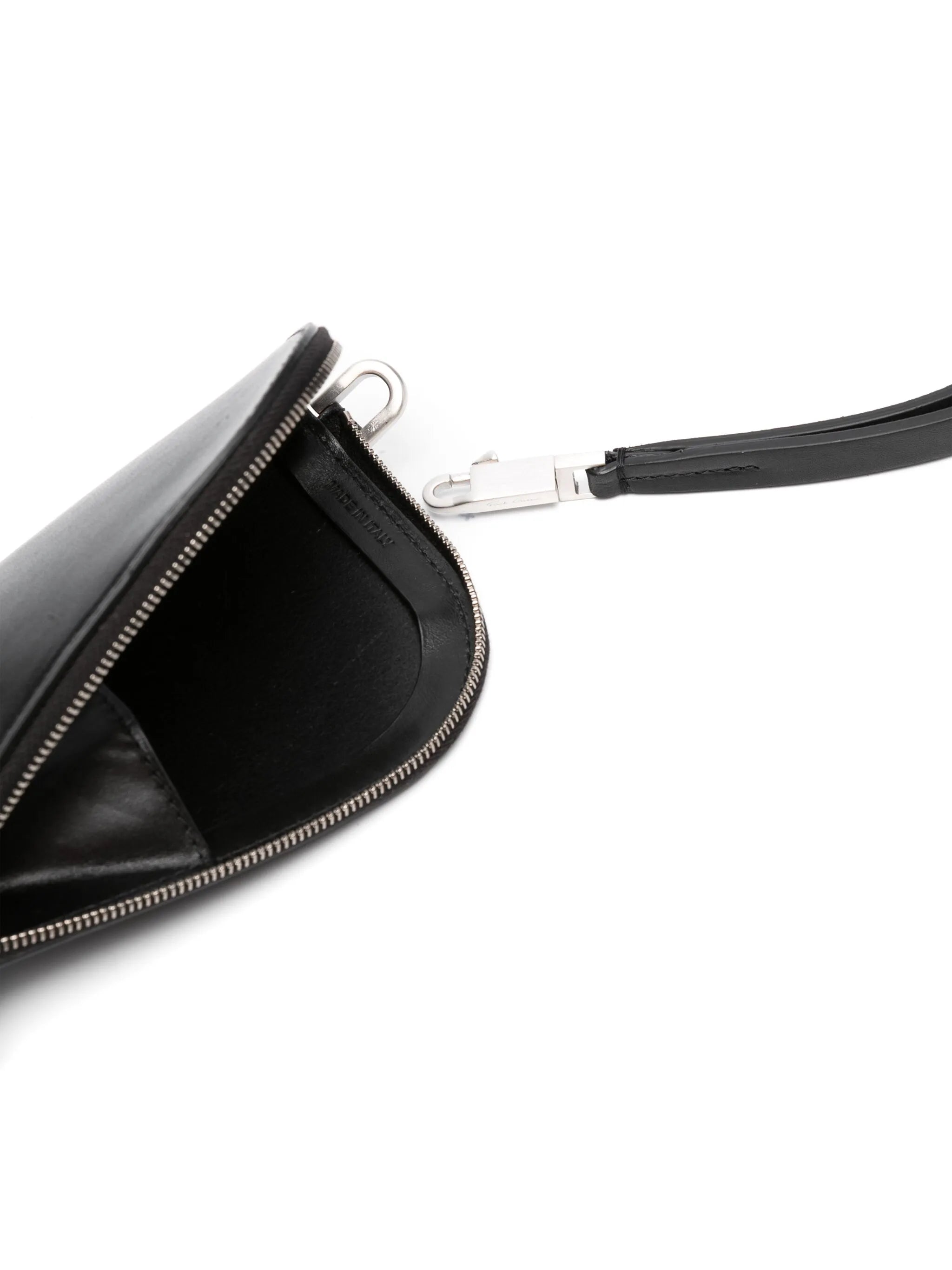 neck-strap leather card holder