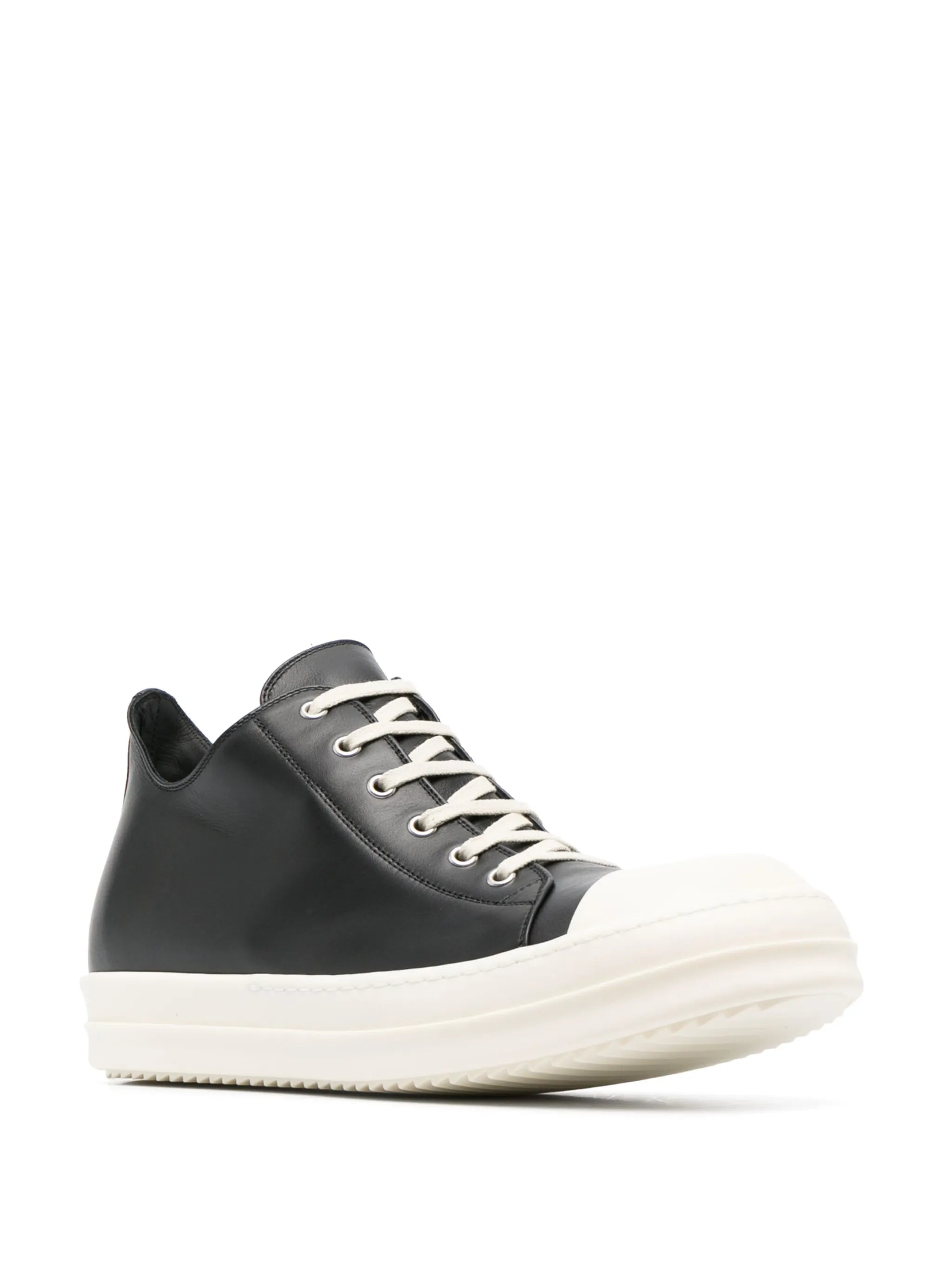 low-top leather sneakers