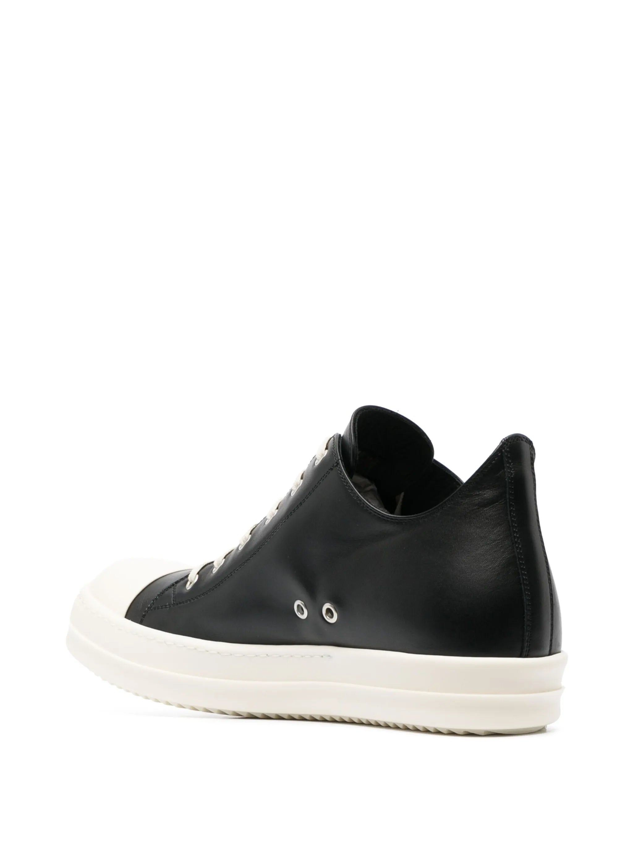 low-top leather sneakers