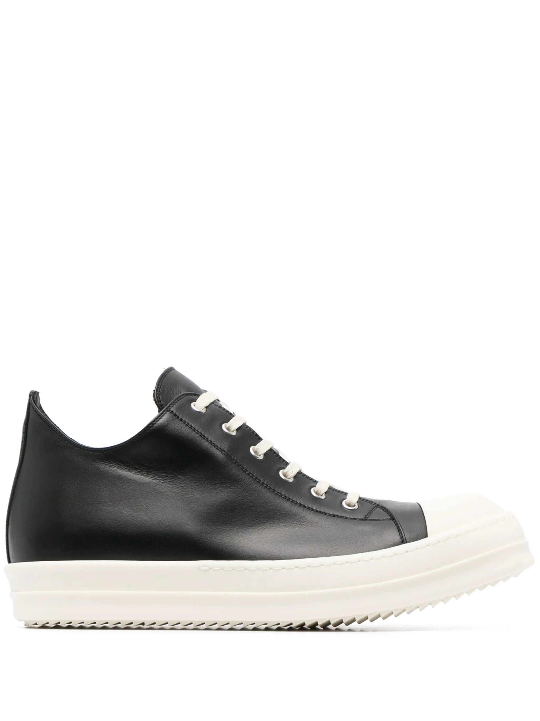 low-top leather sneakers