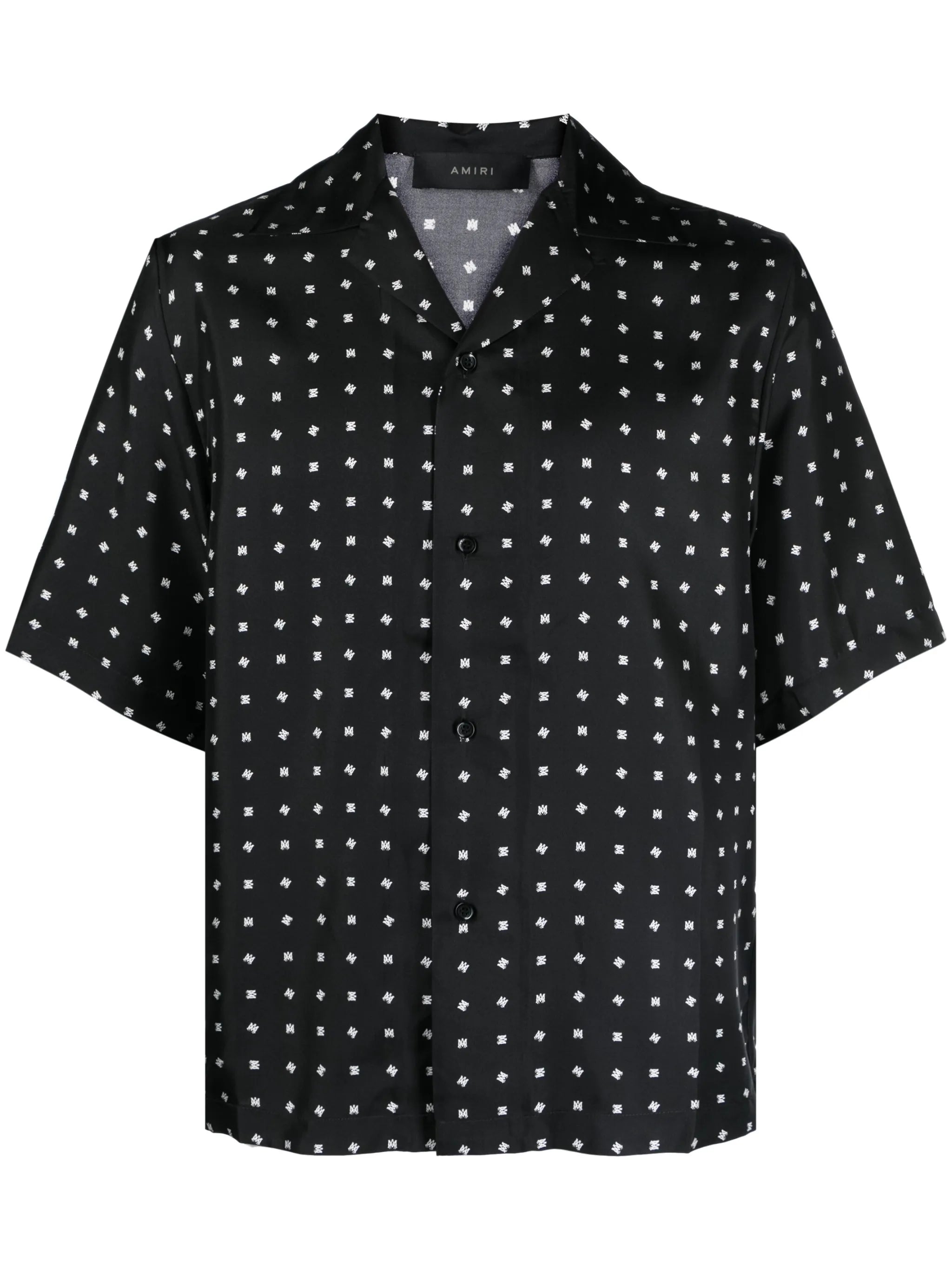 mix-print silk shirt