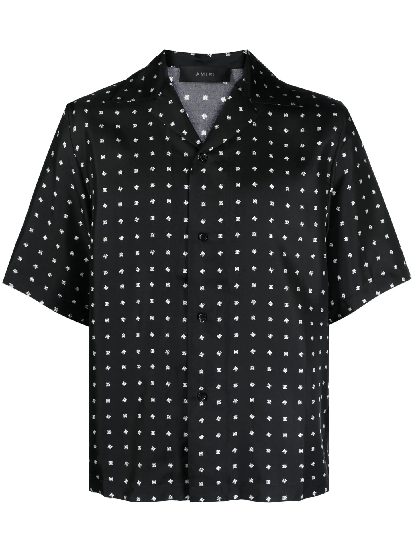 mix-print silk shirt