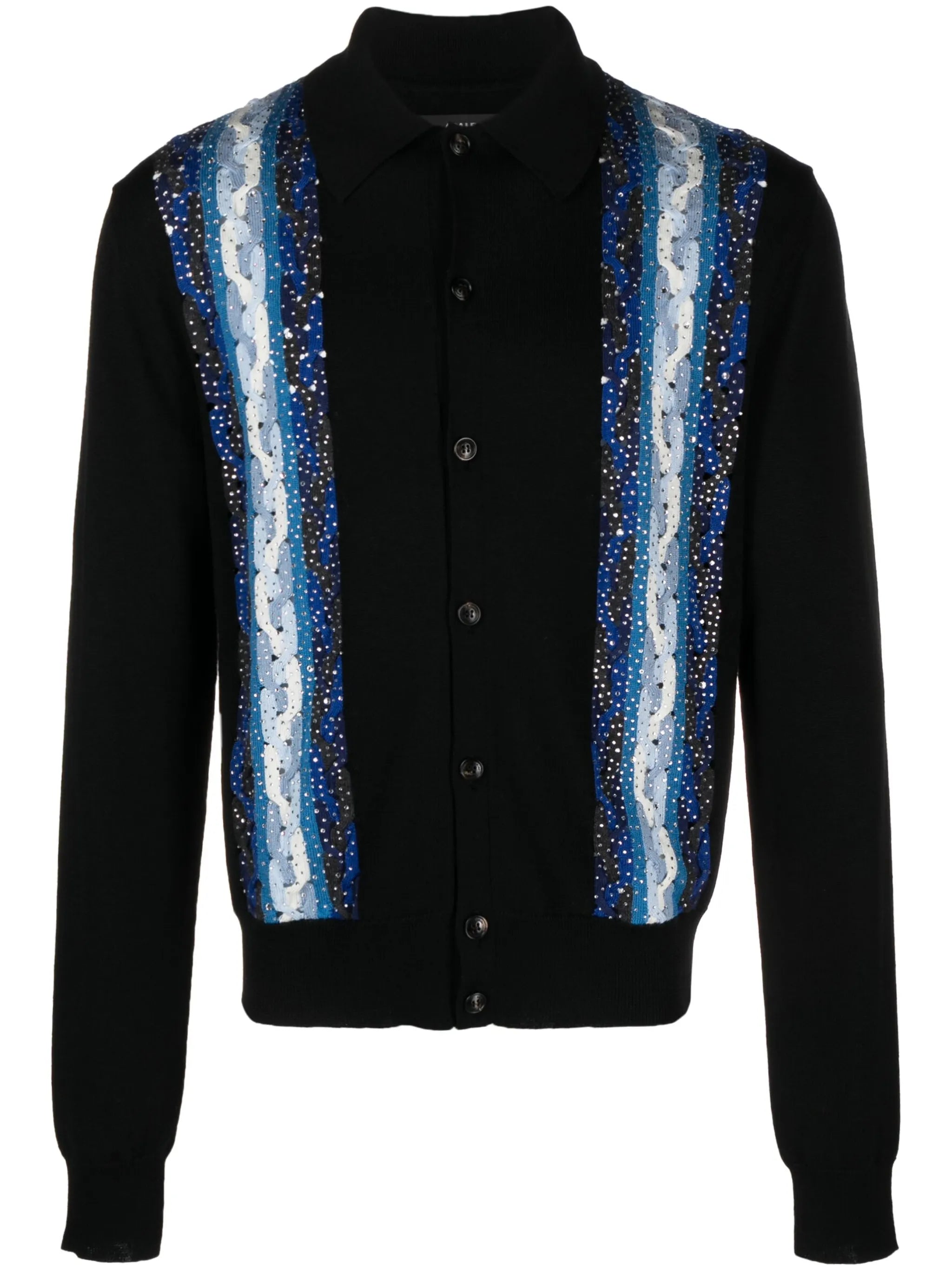 crystal-embellished wool cardigan