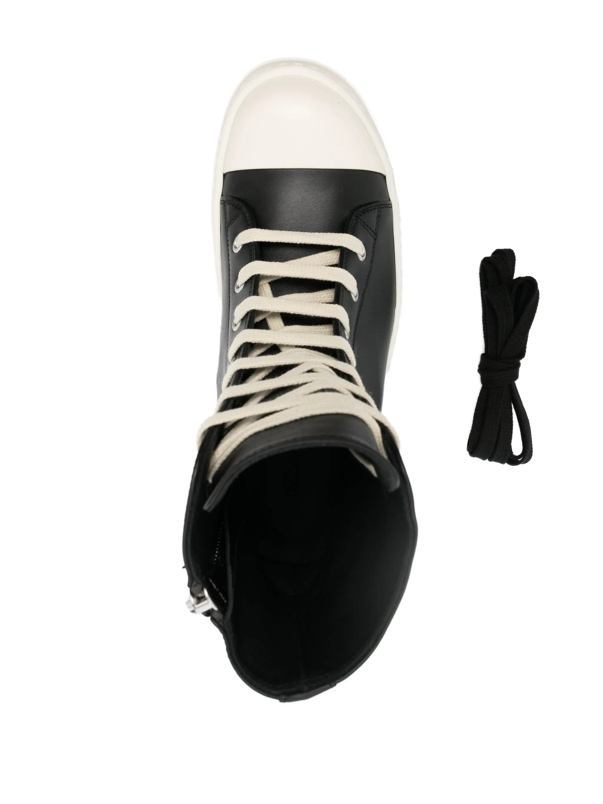 calf-leather lace-up sneakers