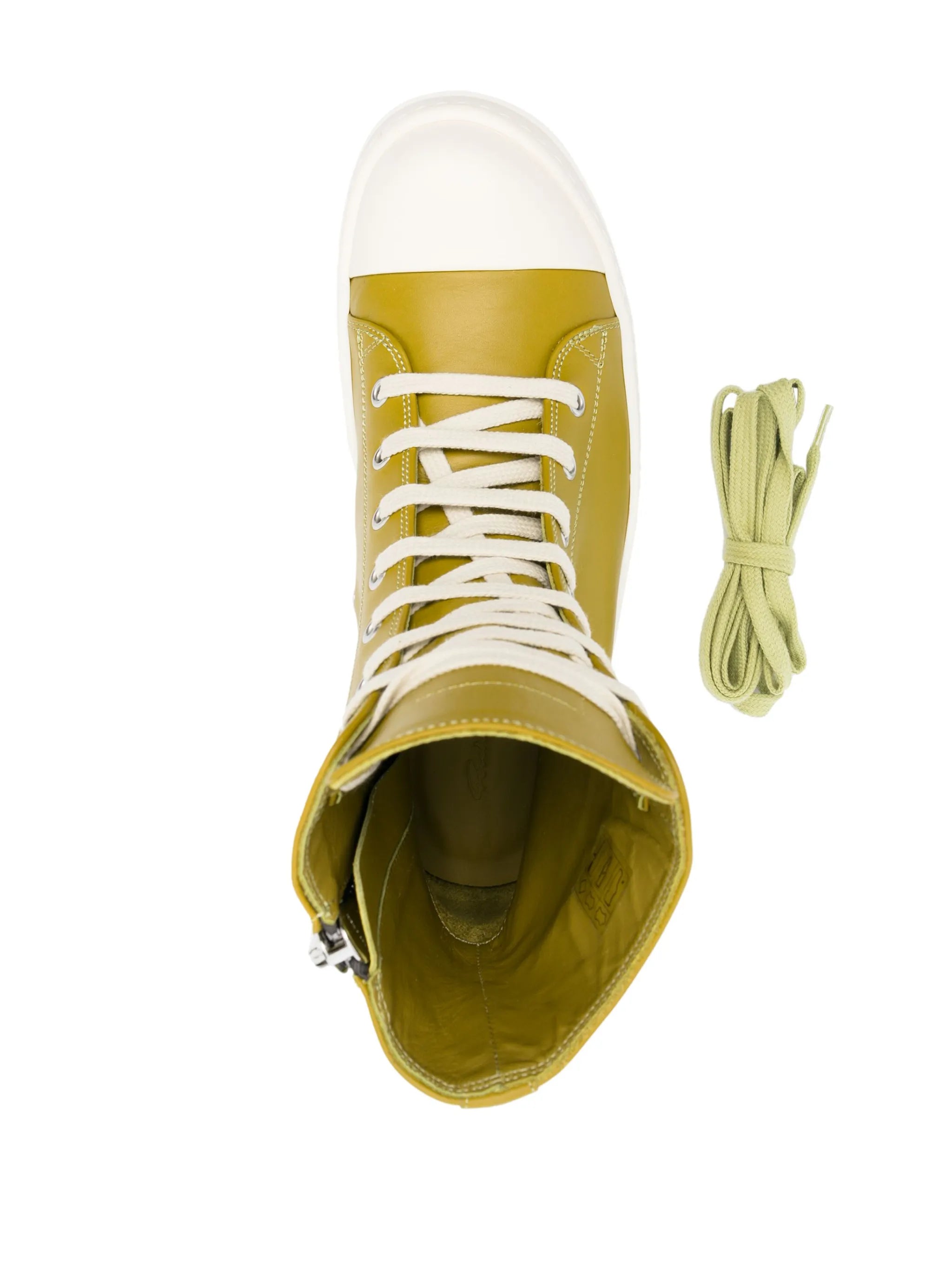 calf-leather lace-up sneakers
