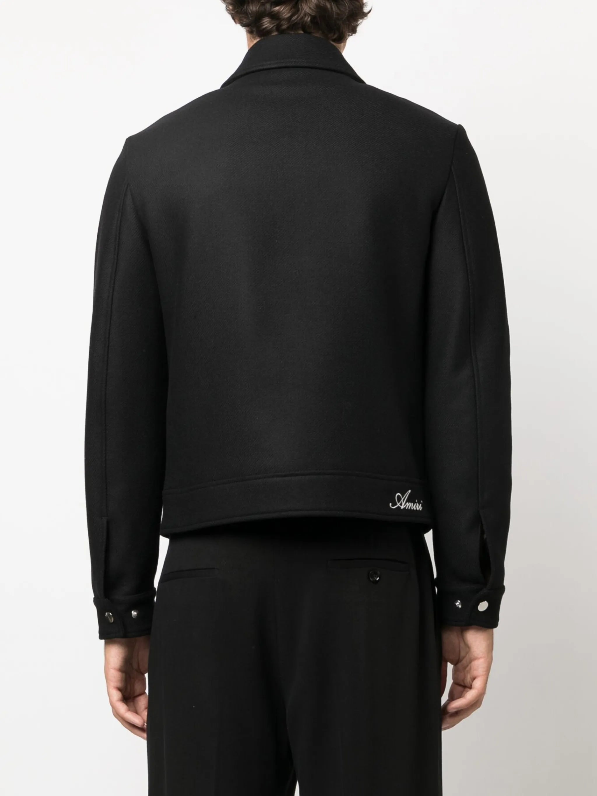 diamond-embroidered work jacket