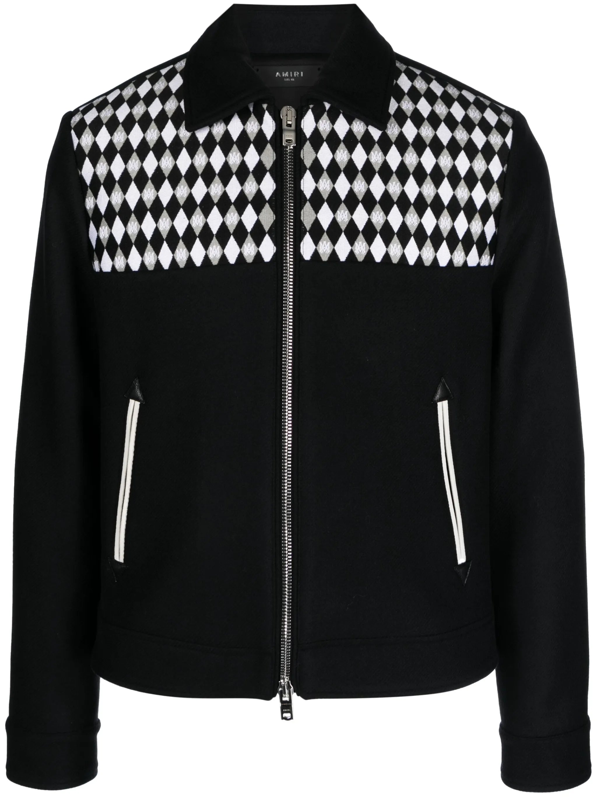 diamond-embroidered work jacket